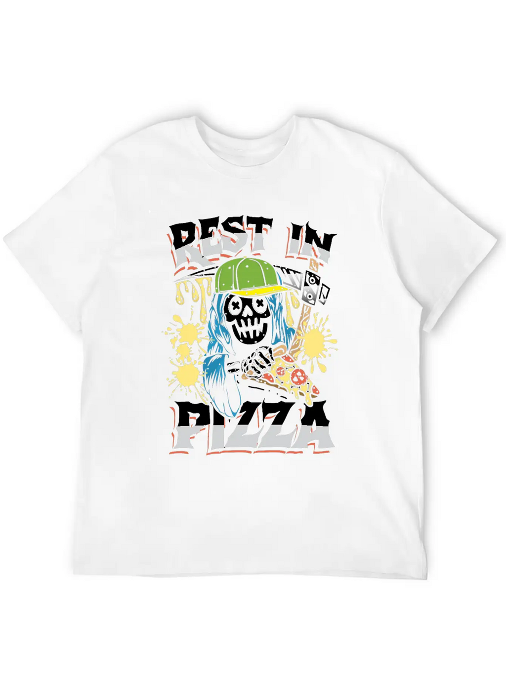 Rest In Pizza Breathable Graphic T-Shirt – Perfect For Casual Days