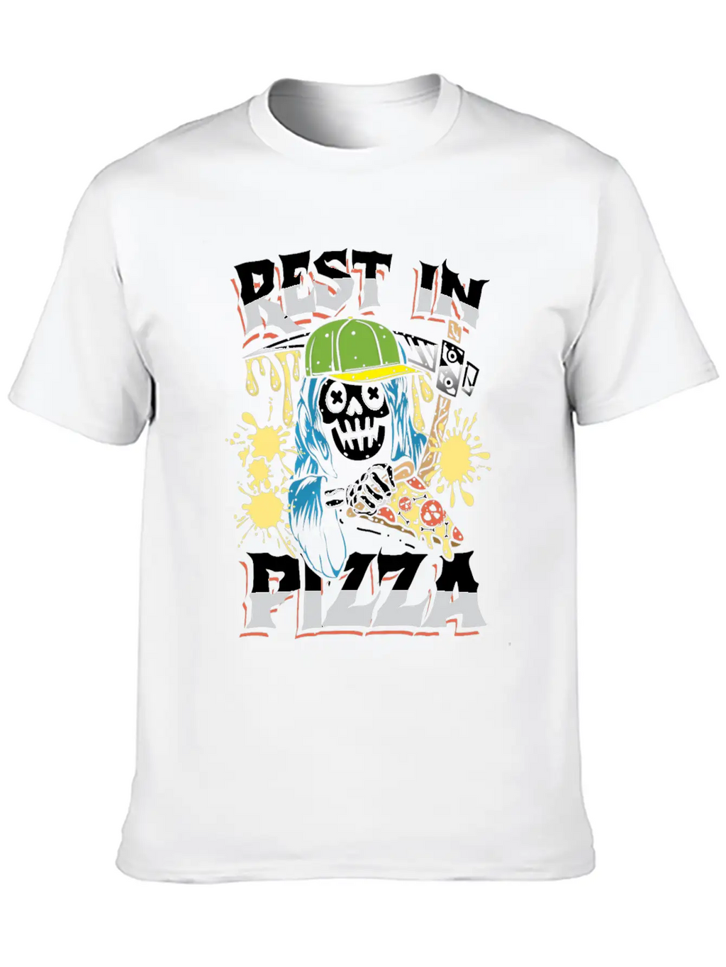 Rest In Pizza Breathable Graphic T-Shirt – Perfect For Casual Days