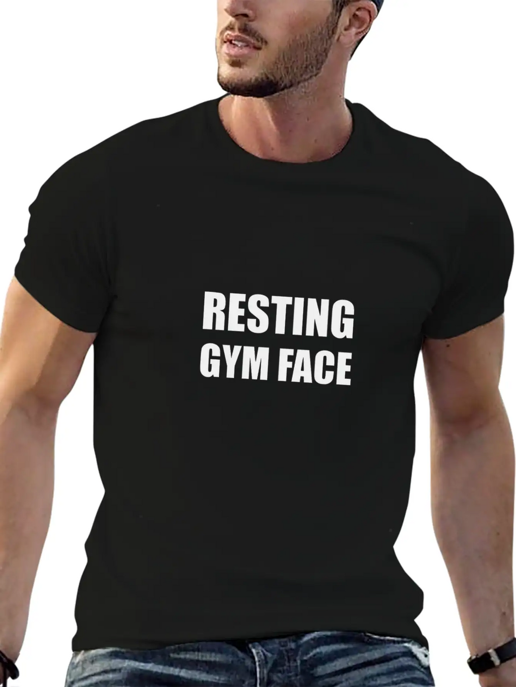 Resting Gym Face Funny Breathable Graphic T-Shirt – Perfect For Casual Days