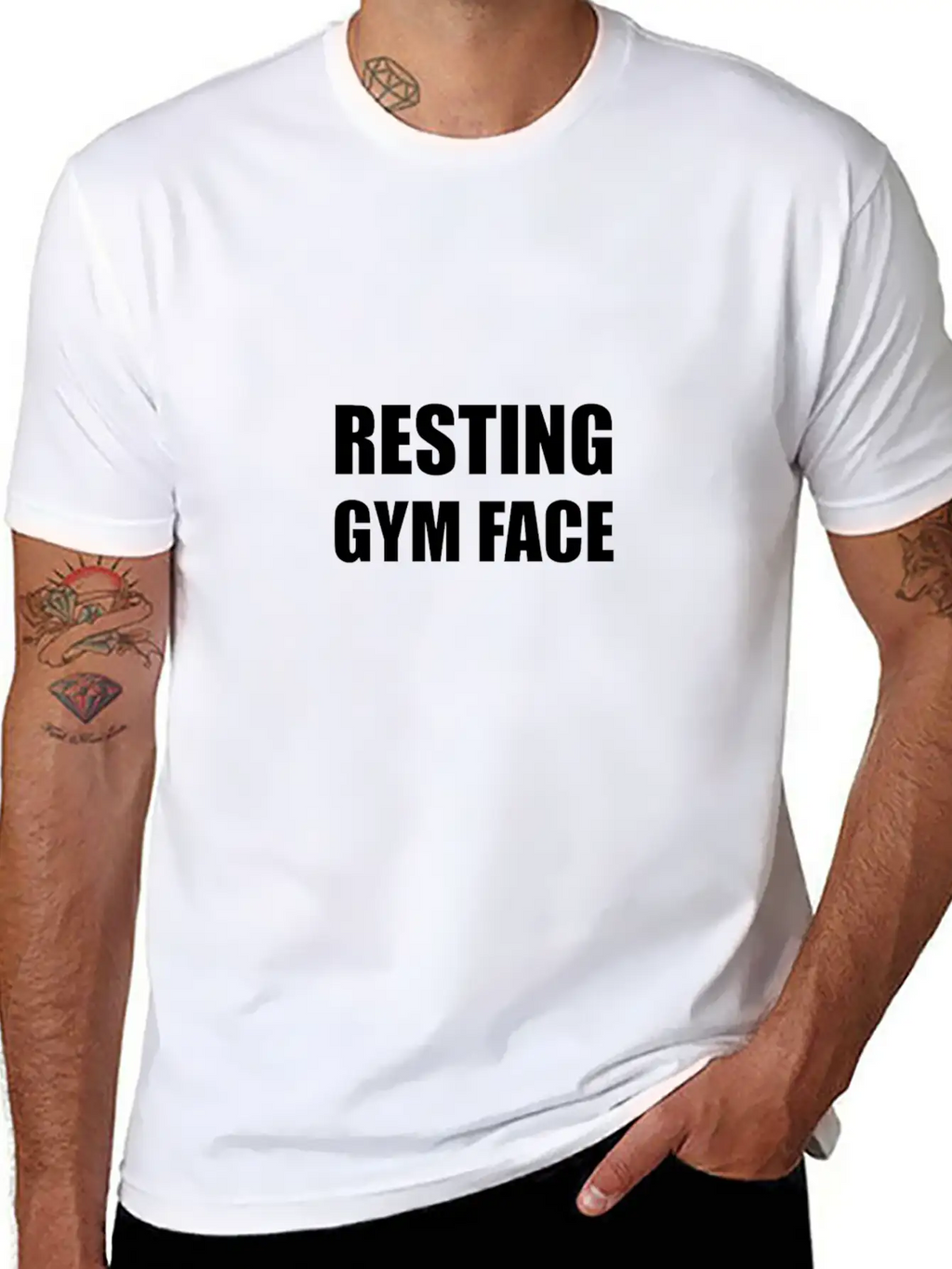 Resting Gym Face Funny Breathable Graphic T-Shirt – Perfect For Casual Days