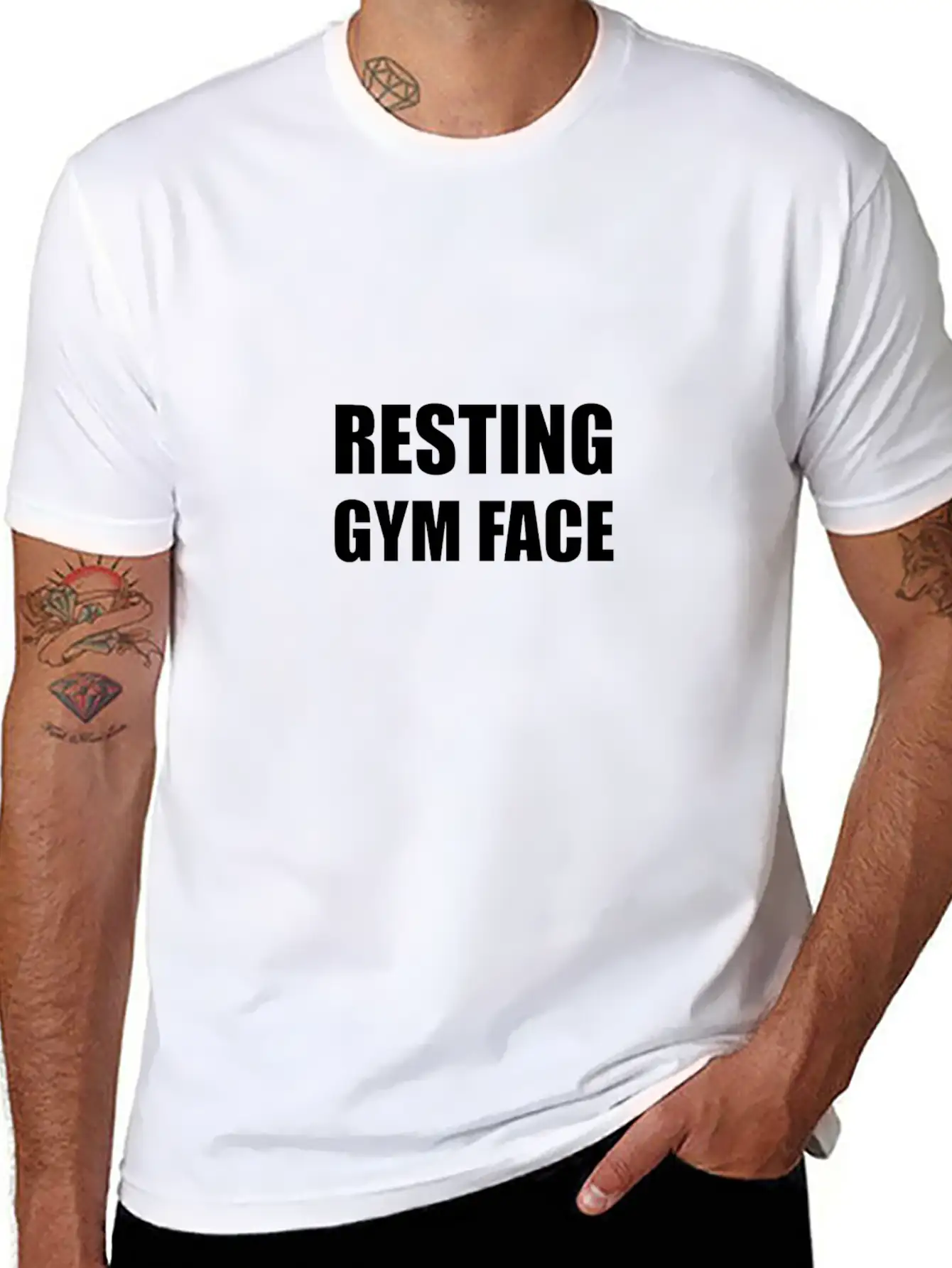 Resting Gym Face Funny Breathable Graphic T-Shirt – Perfect For Casual Days