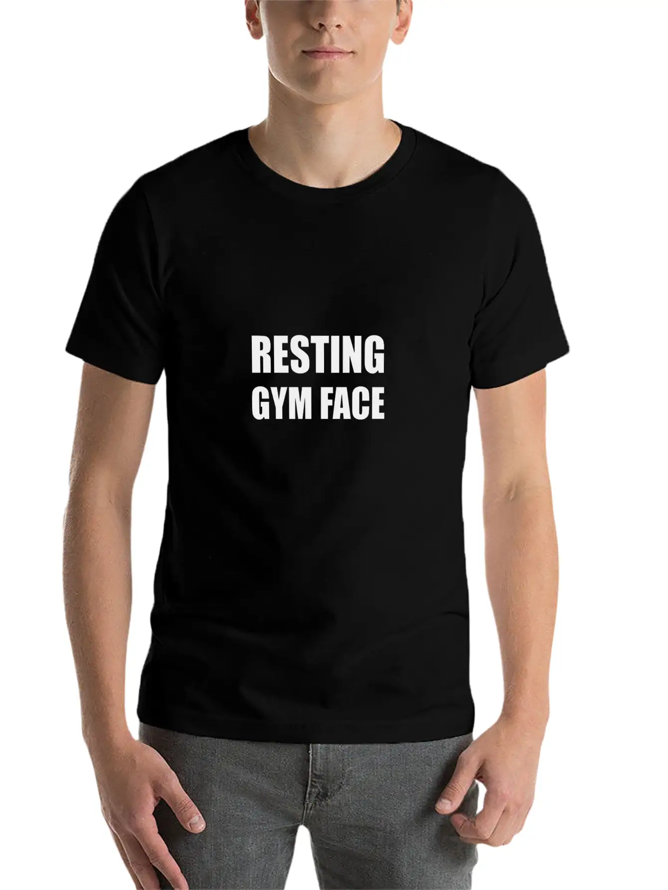 Resting Gym Face Funny Breathable Graphic T-Shirt – Perfect For Casual Days