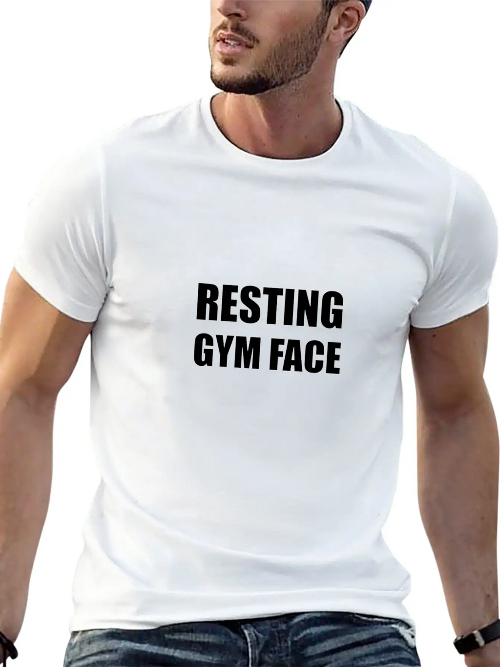 Resting Gym Face Funny Breathable Graphic T-Shirt – Perfect For Casual Days