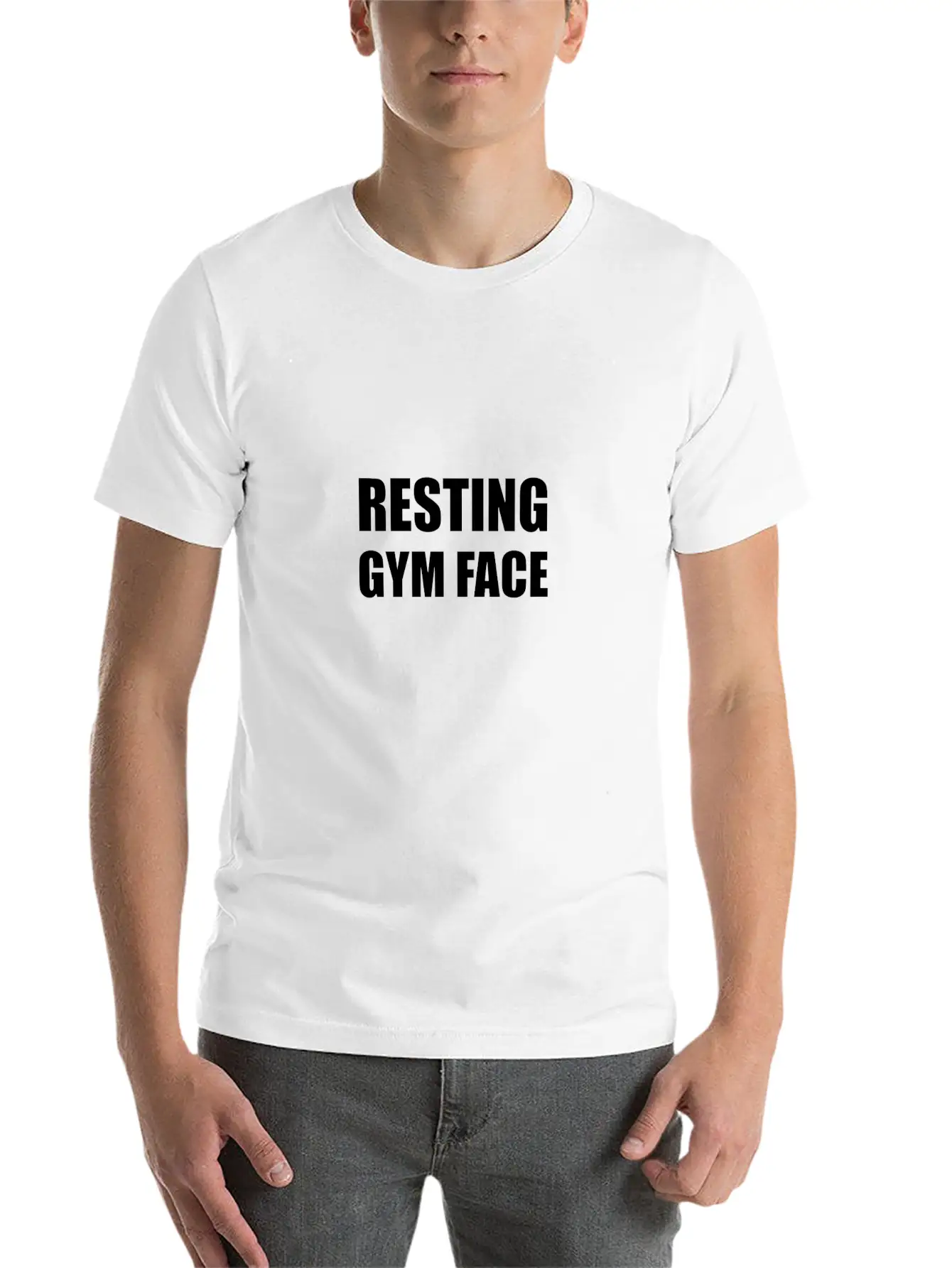 Resting Gym Face Funny Breathable Graphic T-Shirt – Perfect For Casual Days