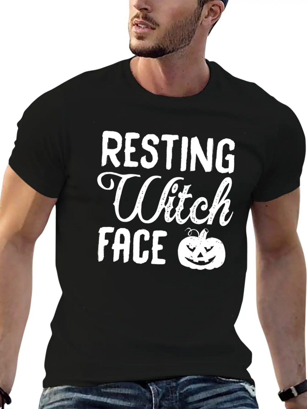 Resting Witch Face Breathable Soft Cotton T-Shirt – Timeless Casual Look