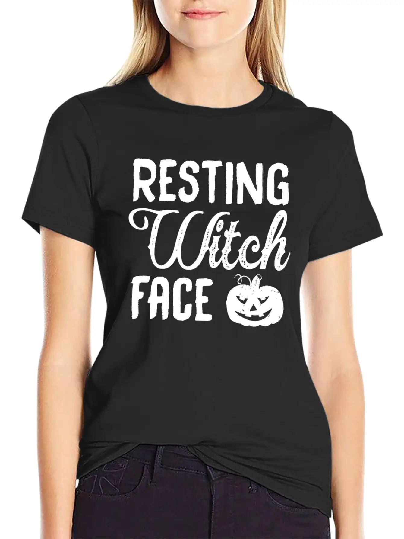 Resting Witch Face Breathable Soft Cotton T-Shirt – Timeless Casual Look