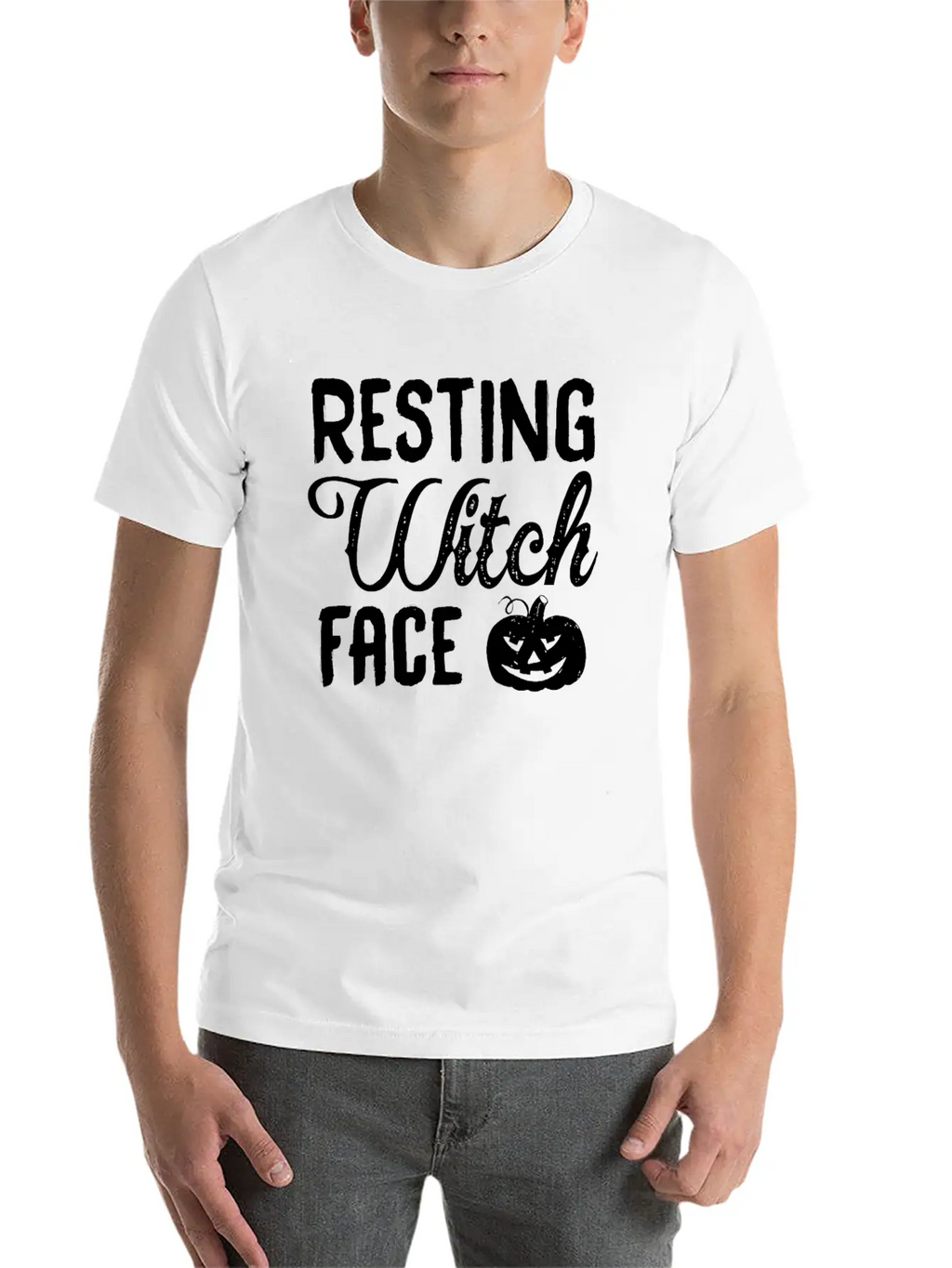 Resting Witch Face Breathable Soft Cotton T-Shirt – Timeless Casual Look