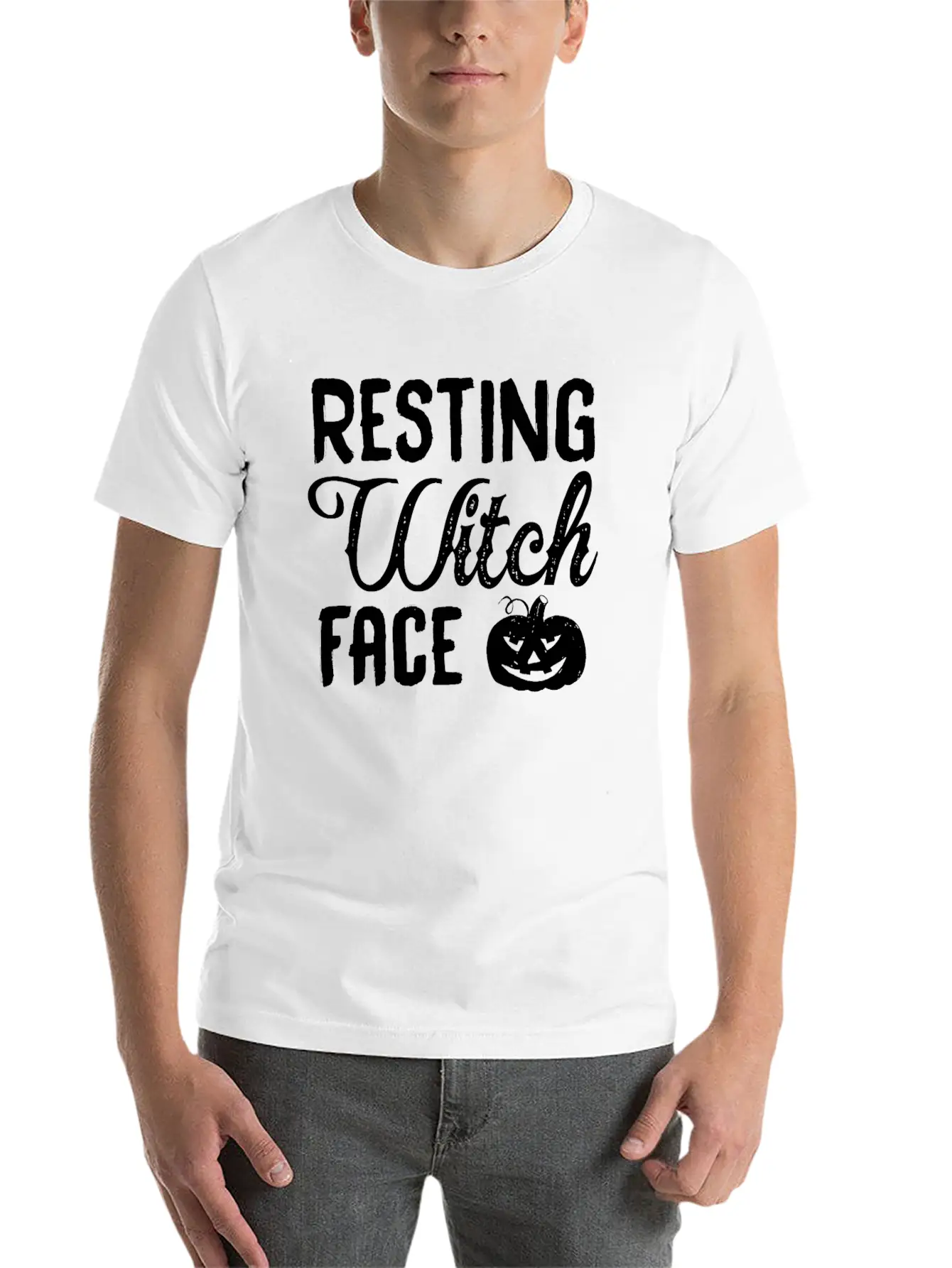 Resting Witch Face Breathable Soft Cotton T-Shirt – Timeless Casual Look