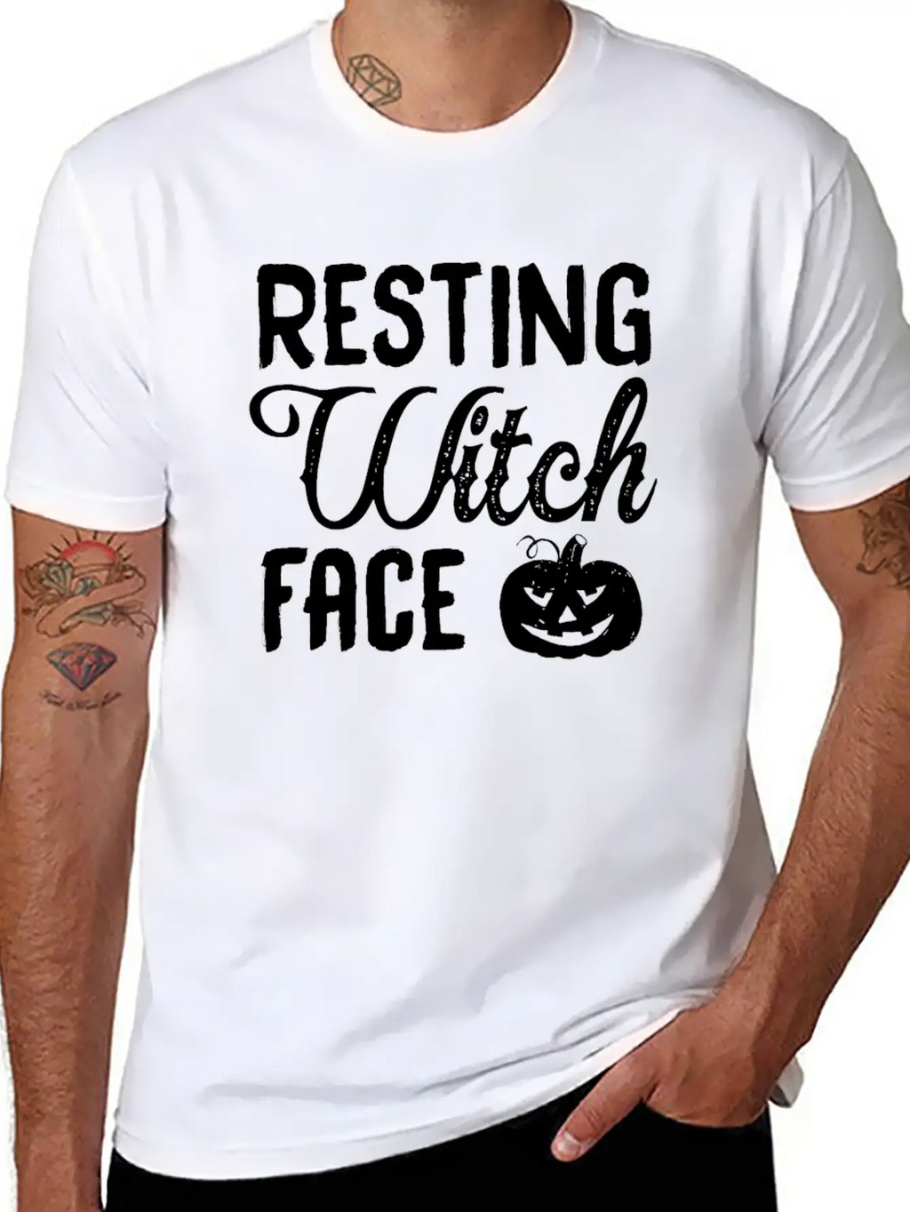 Resting Witch Face Breathable Soft Cotton T-Shirt – Timeless Casual Look