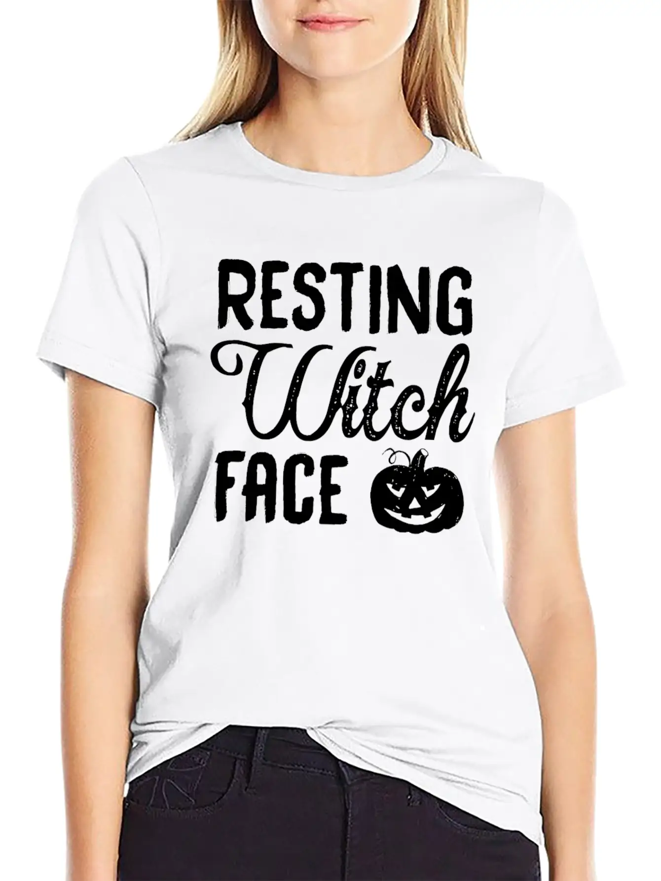 Resting Witch Face Breathable Soft Cotton T-Shirt – Timeless Casual Look