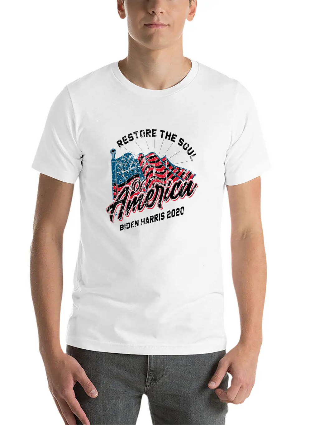 Restore The Soul Of America - Biden 2020 Basic Graphic T-Shirt – Daily Comfort In Soft Cotton