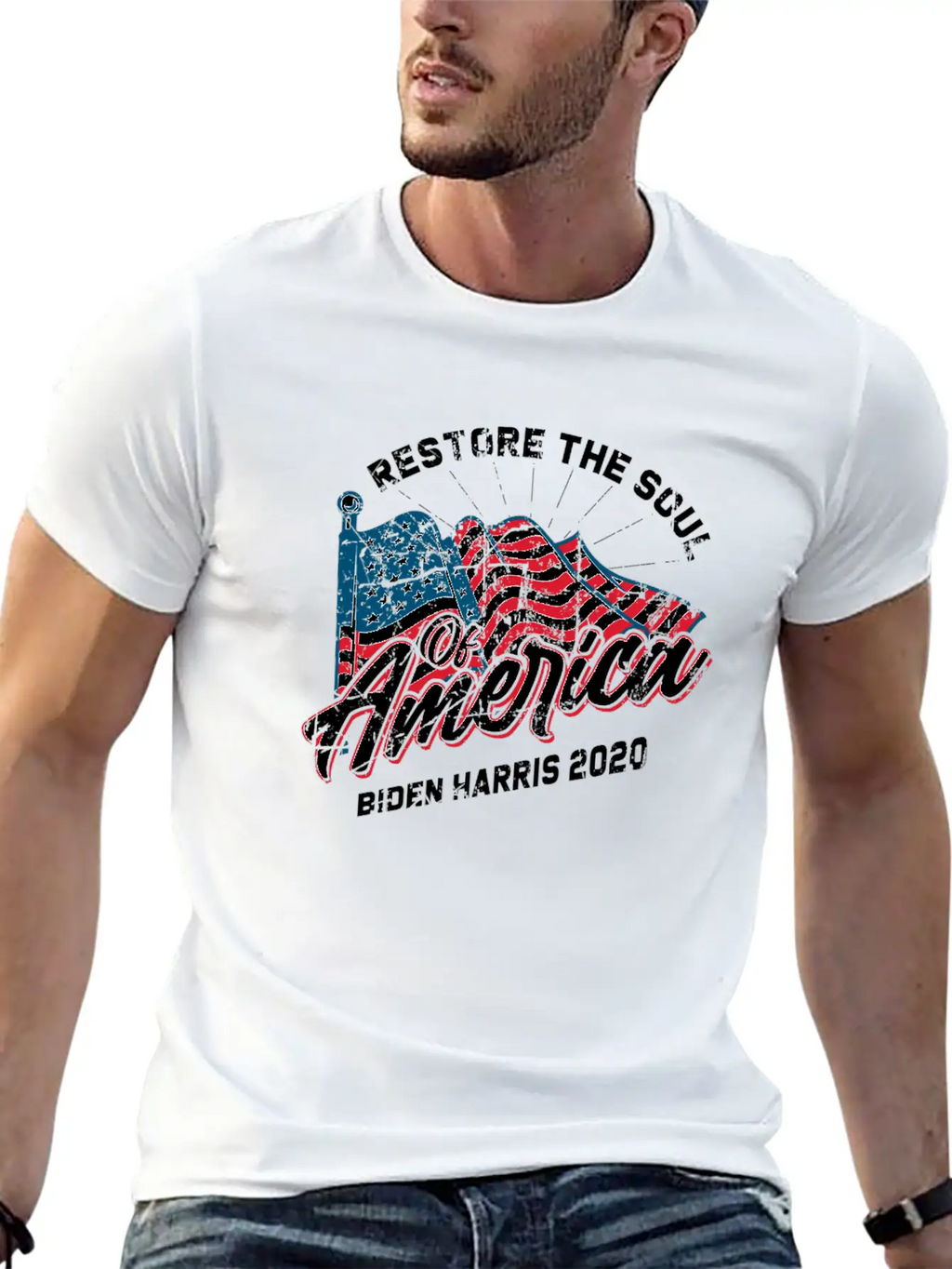 Restore The Soul Of America - Biden 2020 Basic Graphic T-Shirt – Daily Comfort In Soft Cotton