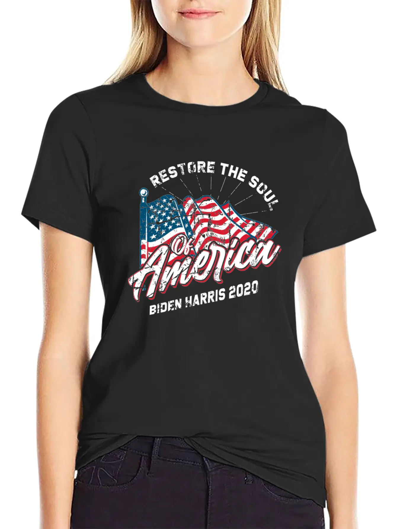 Restore The Soul Of America - Biden 2020 Basic Graphic T-Shirt – Daily Comfort In Soft Cotton
