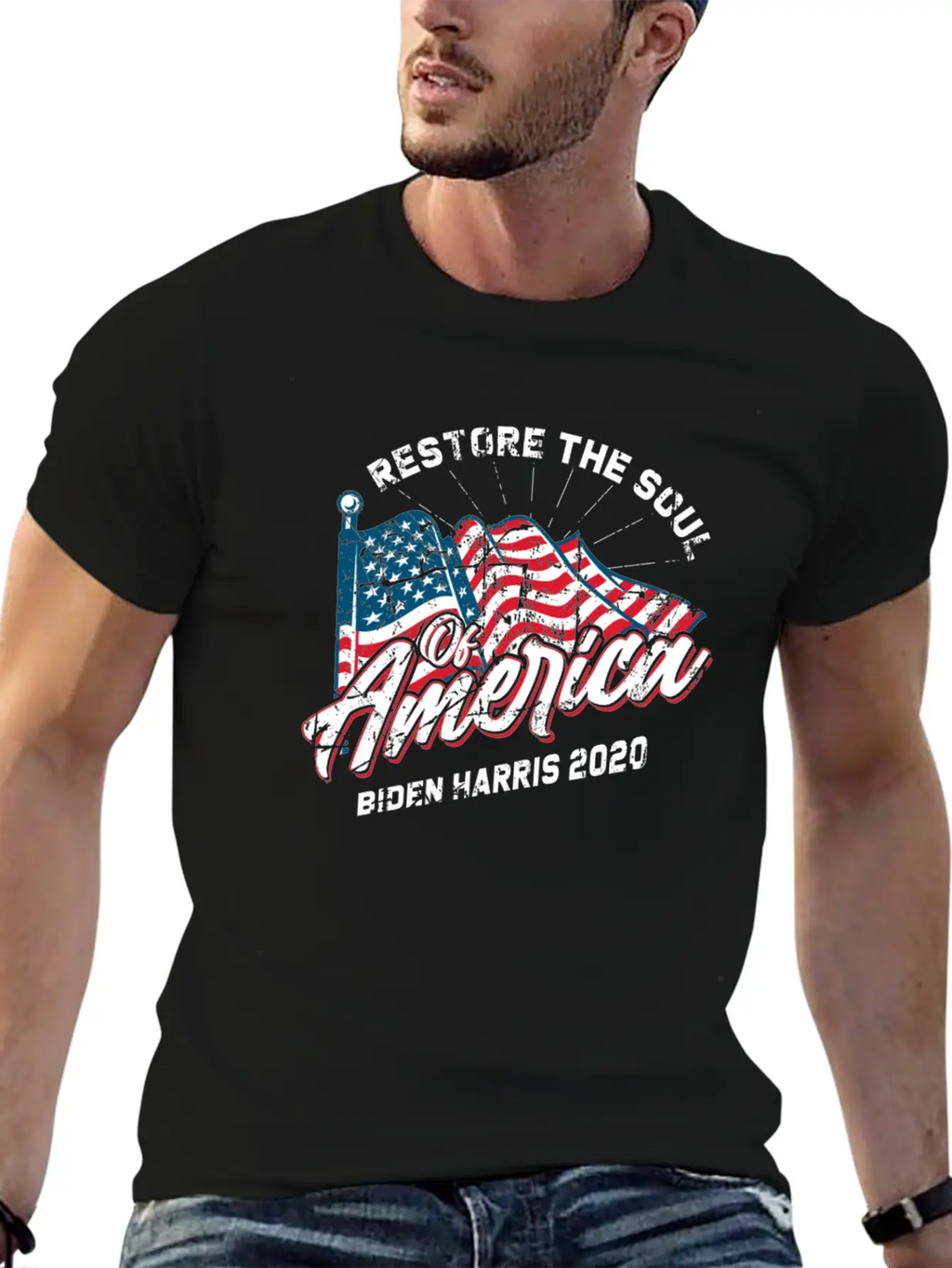 Restore The Soul Of America - Biden 2020 Basic Graphic T-Shirt – Daily Comfort In Soft Cotton