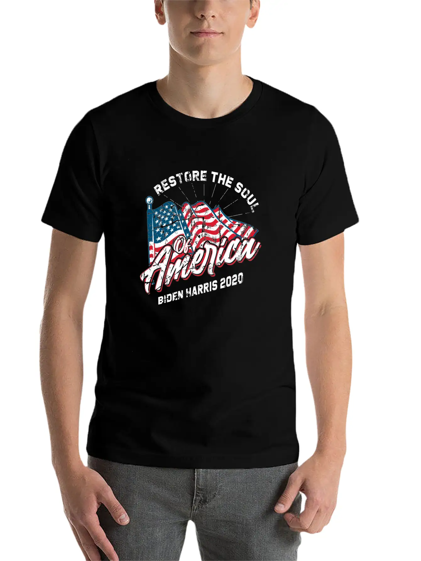 Restore The Soul Of America - Biden 2020 Basic Graphic T-Shirt – Daily Comfort In Soft Cotton