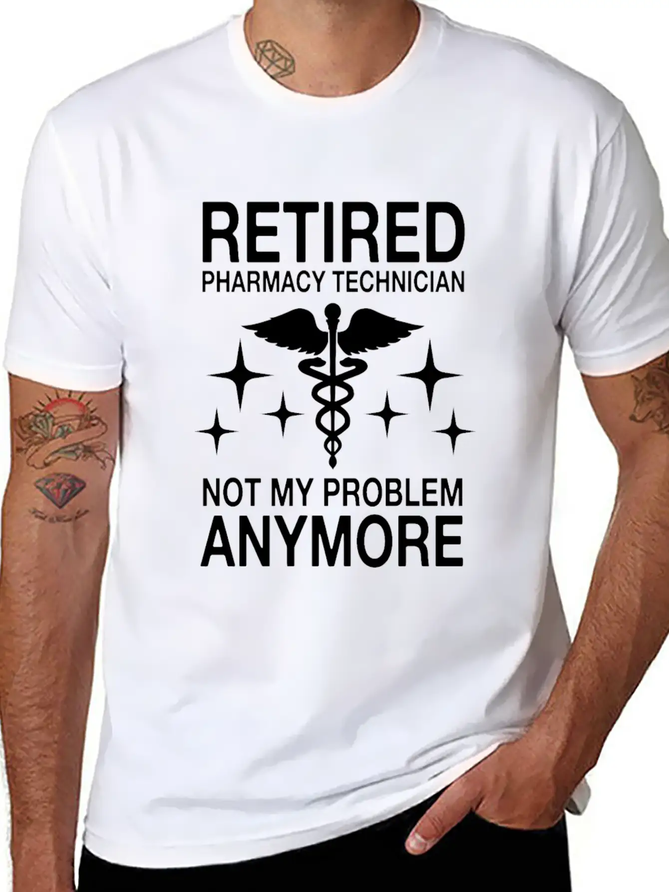Retired Pharmacy Technician Not My Problem Anymore Essential Cotton Tee For Daily Outfits – Unisex Style