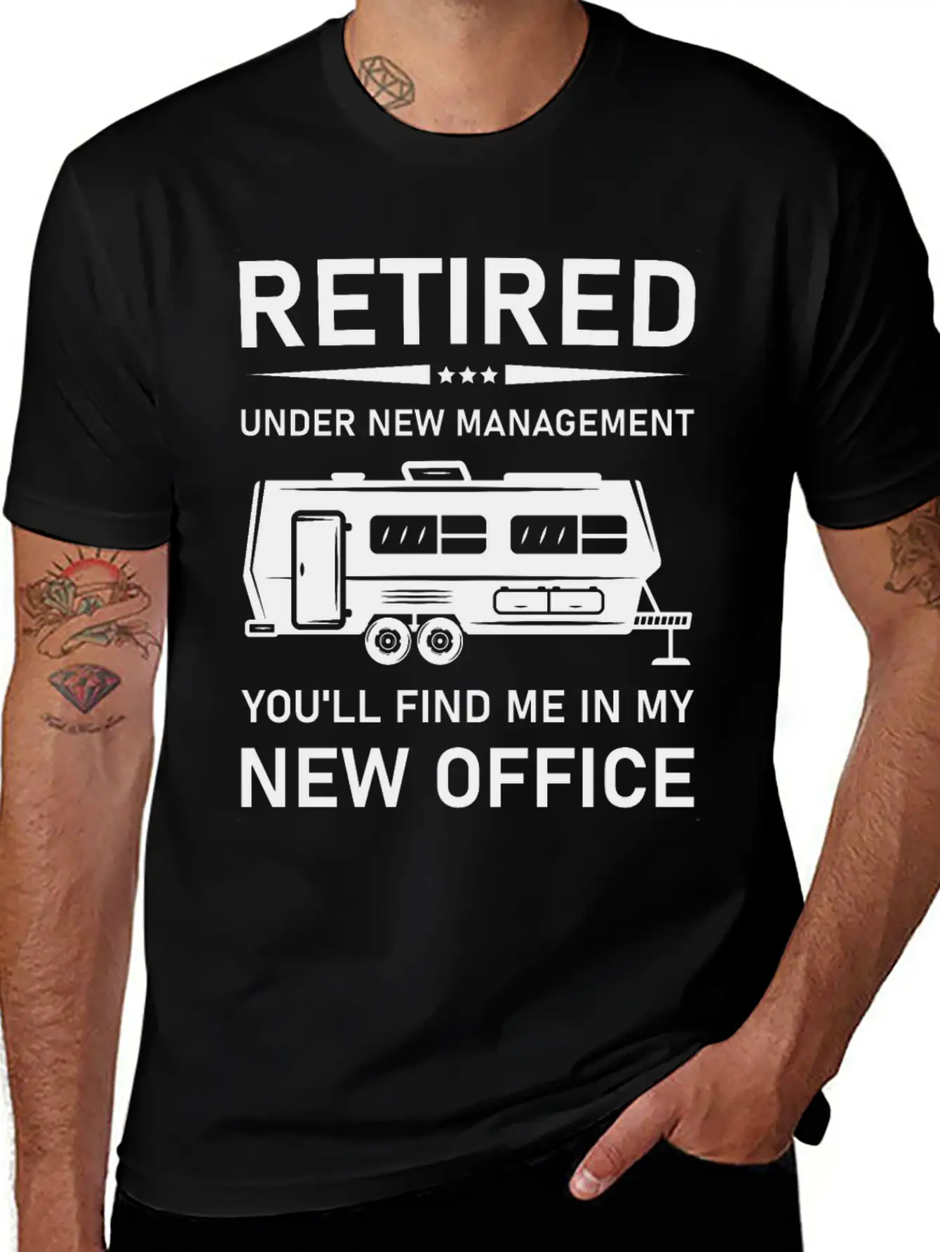 Retired Under New Management- Rv Camping Unisex Casual T-Shirt – Clean Design For Daily Comfort