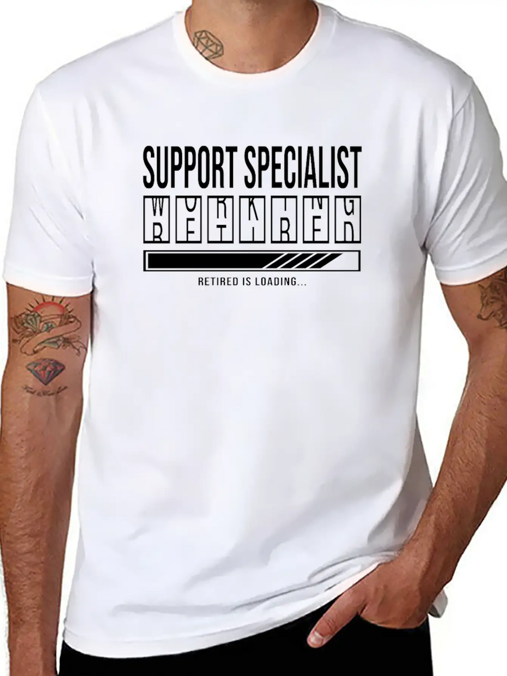 Retirement - Retired Support-Specialist Unisex Casual T-Shirt – Clean Design For Daily Comfort