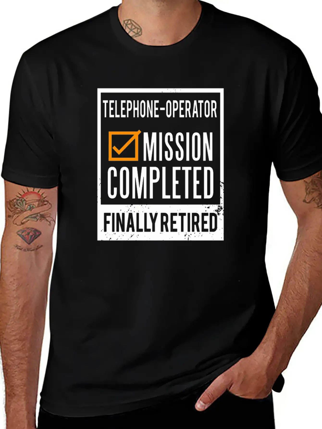 Retirement - Retired Telephone-Operator Stylish Everyday T-Shirt – Unisex Basic Cotton Tee