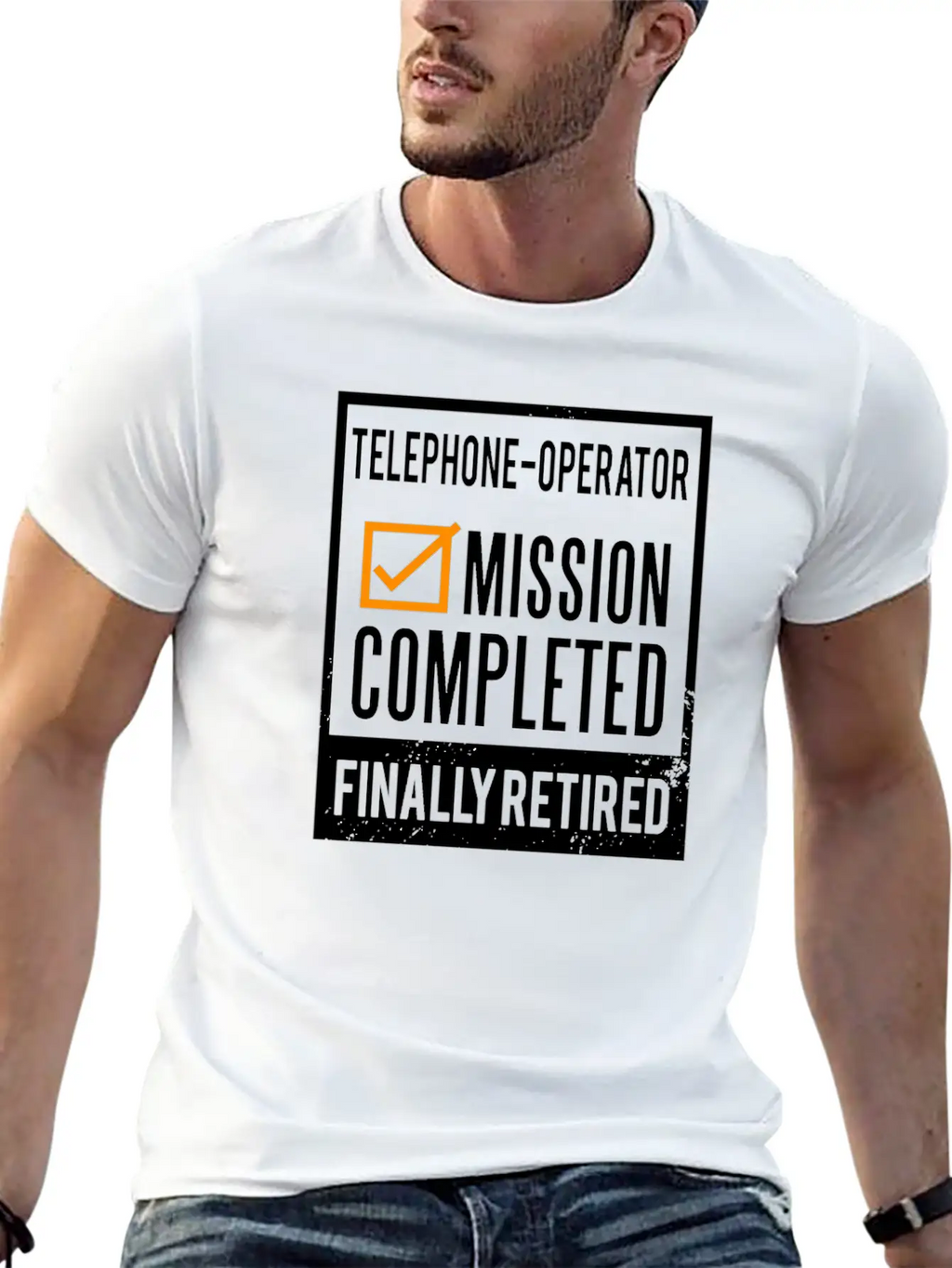Retirement - Retired Telephone-Operator Stylish Everyday T-Shirt – Unisex Basic Cotton Tee