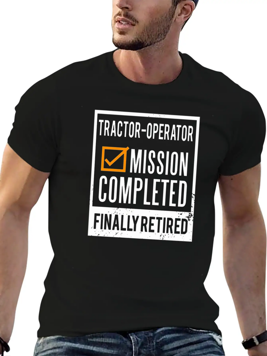 Retirement - Retired Tractor-Operator Breathable Soft Cotton T-Shirt – Timeless Casual Look