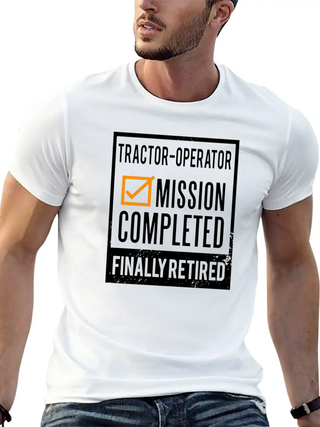 Retirement - Retired Tractor-Operator Breathable Soft Cotton T-Shirt – Timeless Casual Look