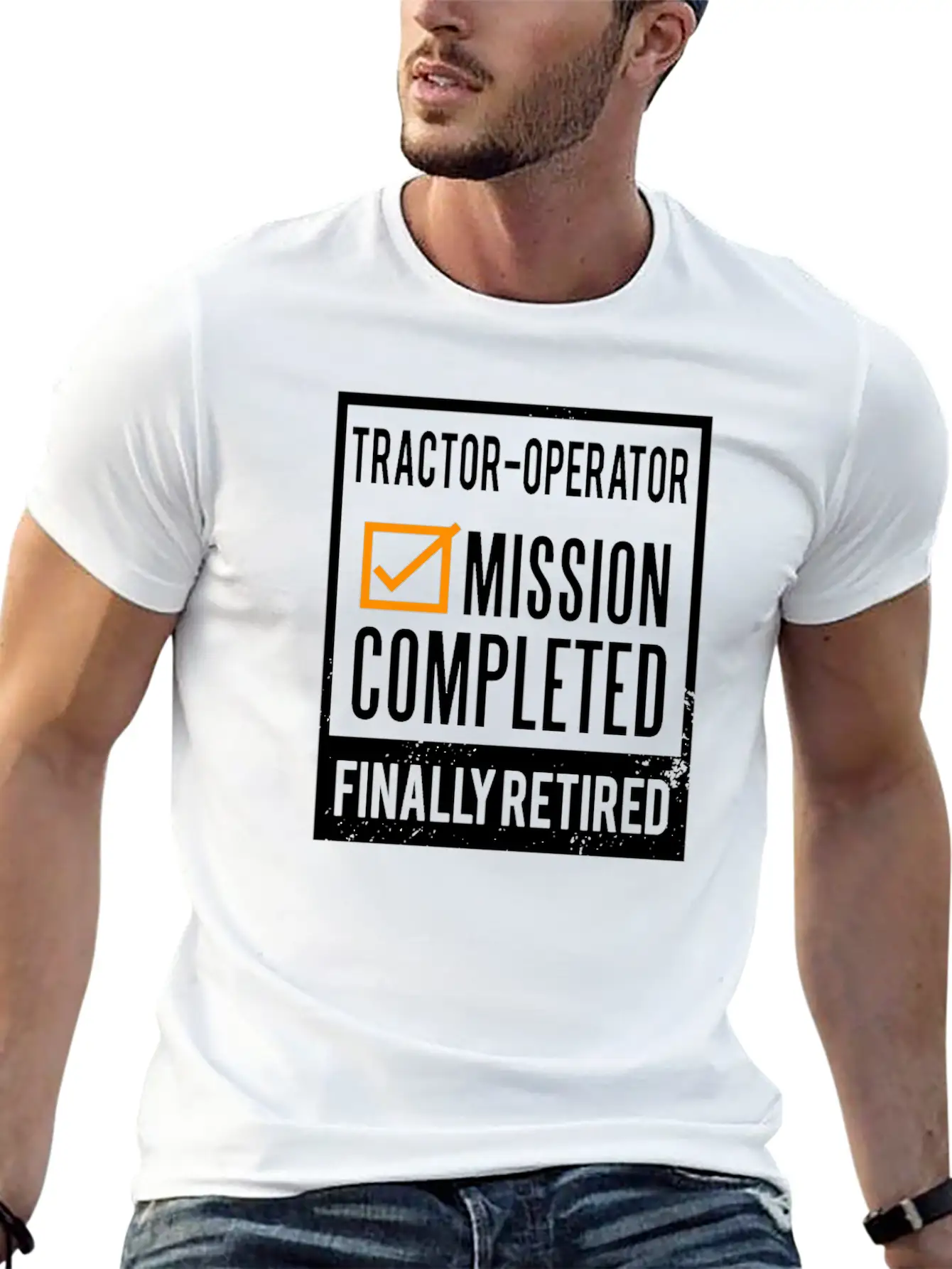 Retirement - Retired Tractor-Operator Breathable Soft Cotton T-Shirt – Timeless Casual Look