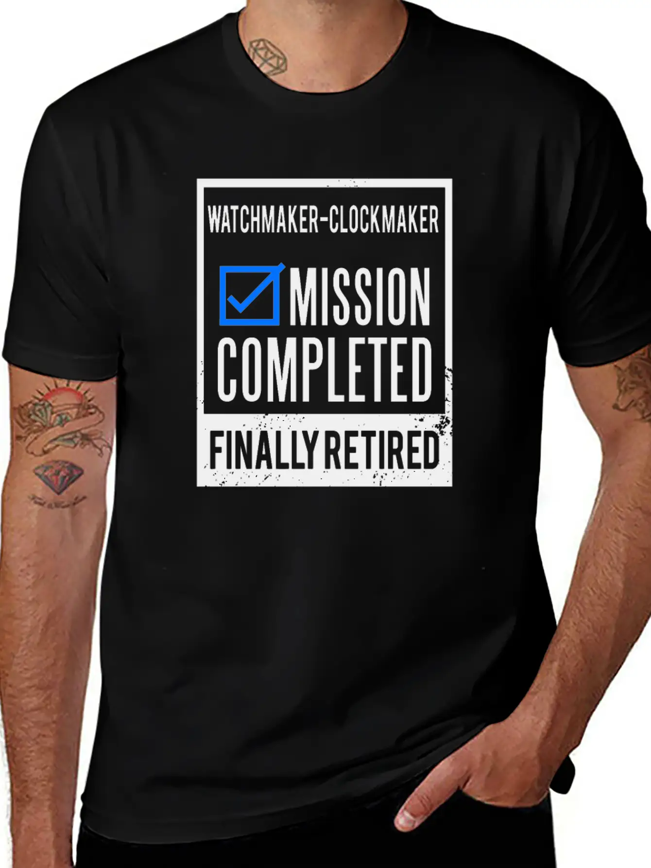Retirement - Retired Watchmaker-Clockmaker Timeless Short Sleeve Tee – Comfy And Minimalist Design