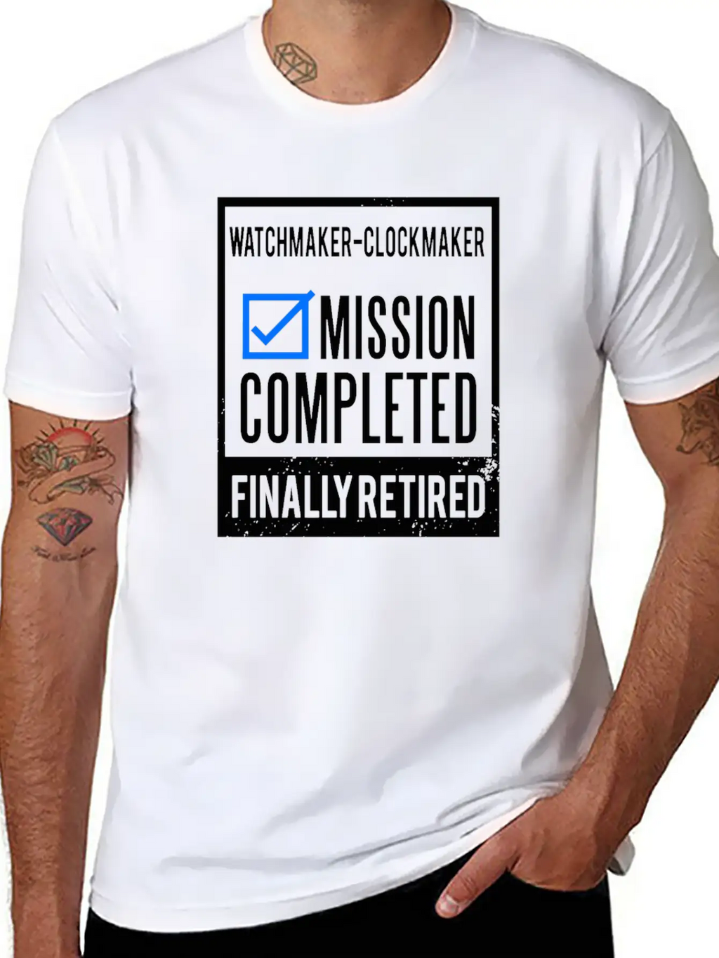 Retirement - Retired Watchmaker-Clockmaker Timeless Short Sleeve Tee – Comfy And Minimalist Design