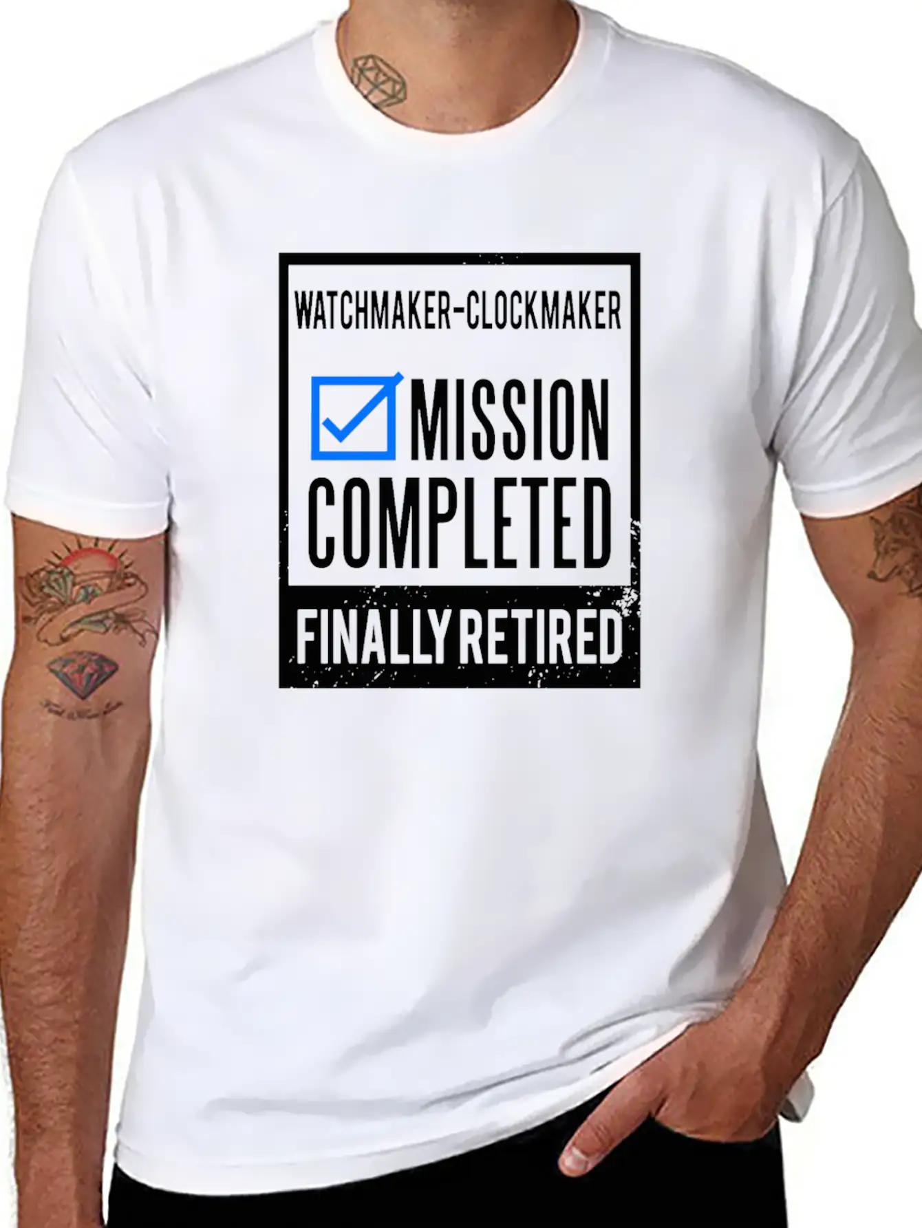 Retirement - Retired Watchmaker-Clockmaker Timeless Short Sleeve Tee – Comfy And Minimalist Design
