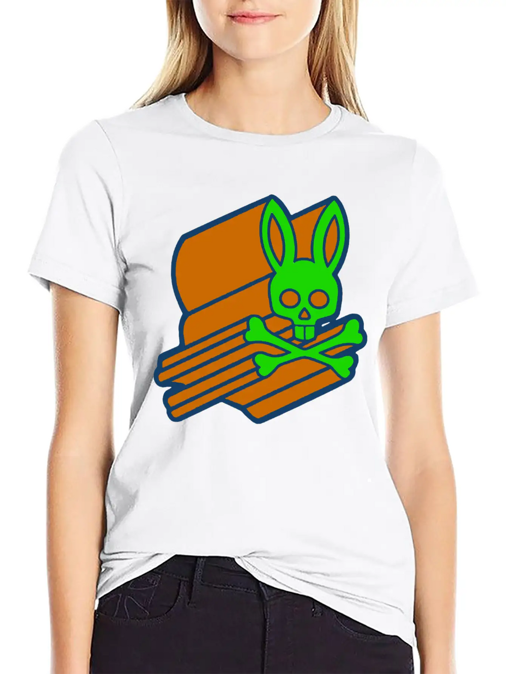 Retro 3D Psycho Bunny Basic Graphic T-Shirt – Daily Comfort In Soft Cotton