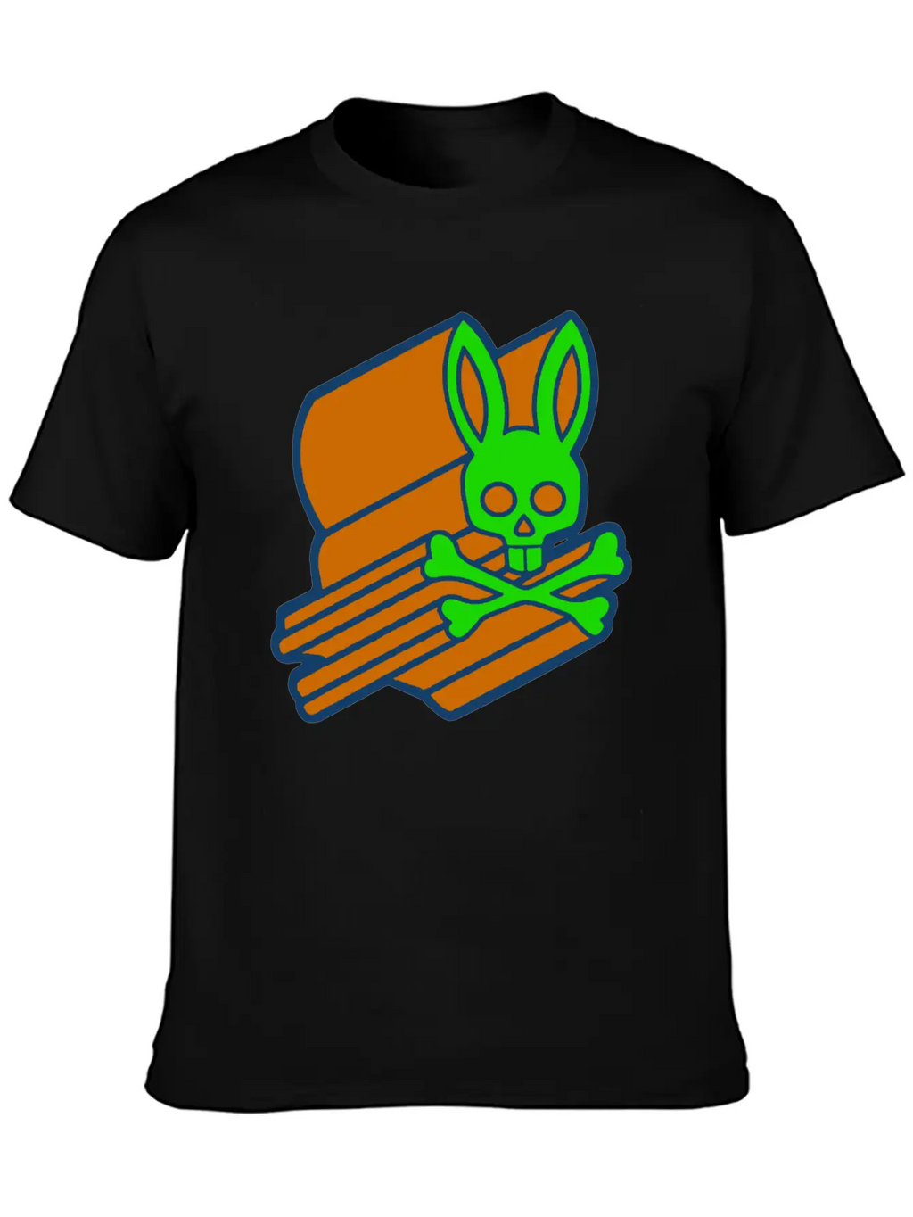 Retro 3D Psycho Bunny Basic Graphic T-Shirt – Daily Comfort In Soft Cotton