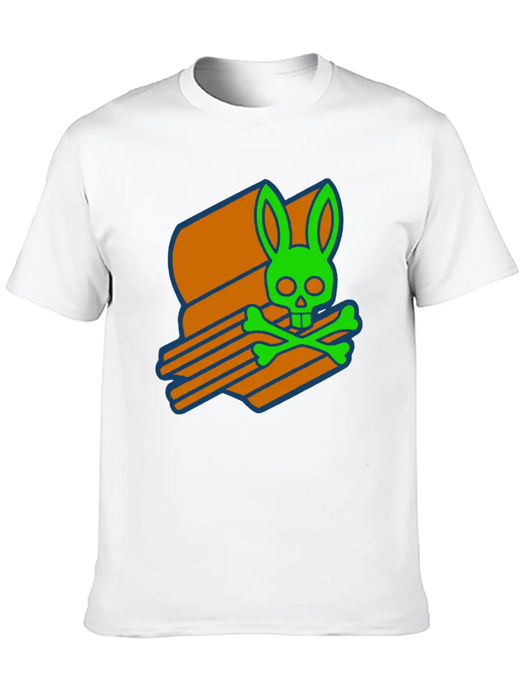 Retro 3D Psycho Bunny Basic Graphic T-Shirt – Daily Comfort In Soft Cotton