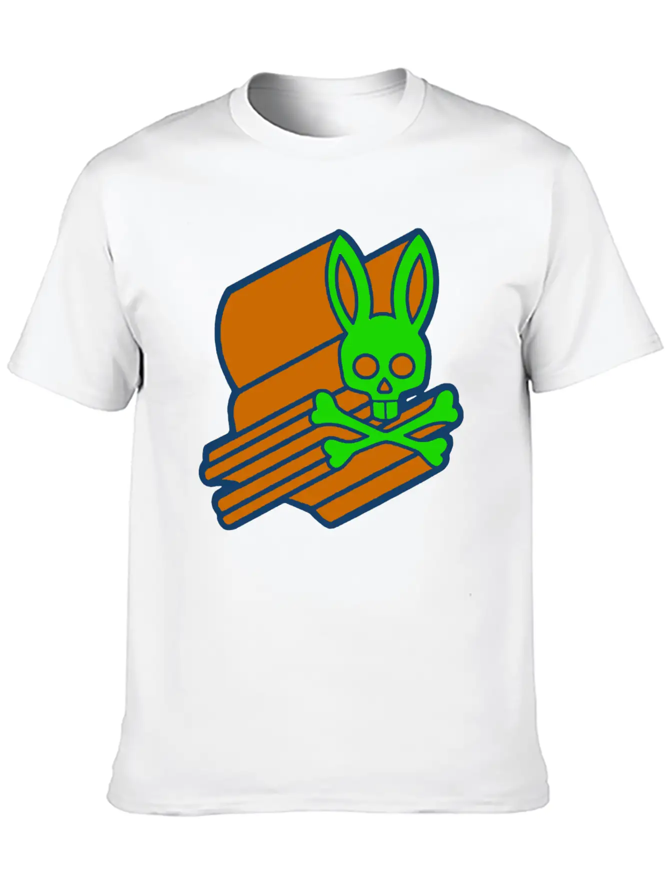 Retro 3D Psycho Bunny Basic Graphic T-Shirt – Daily Comfort In Soft Cotton