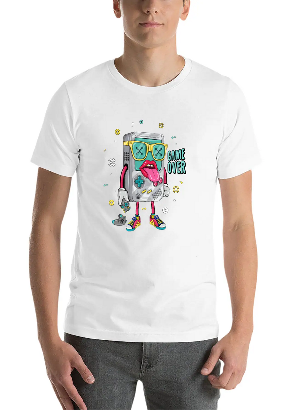 Retro Arcade Emulator Game , Game Over Modern Fit Casual T-Shirt – Clean And Versatile Design