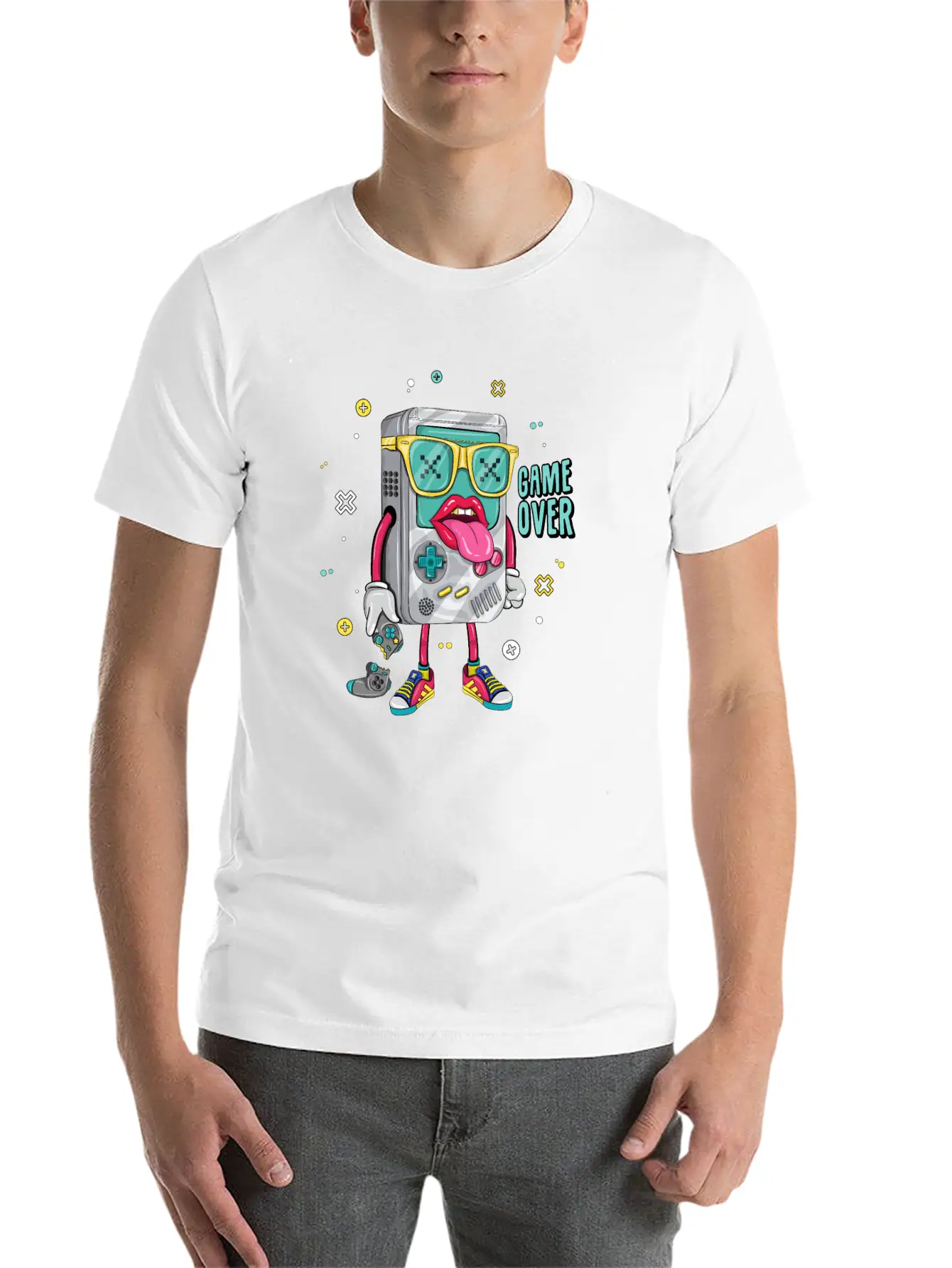 Retro Arcade Emulator Game , Game Over Modern Fit Casual T-Shirt – Clean And Versatile Design