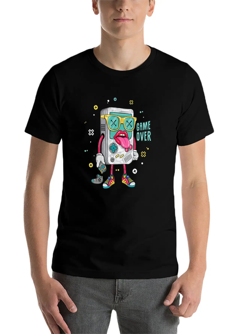 Retro Arcade Emulator Game , Game Over Modern Fit Casual T-Shirt – Clean And Versatile Design