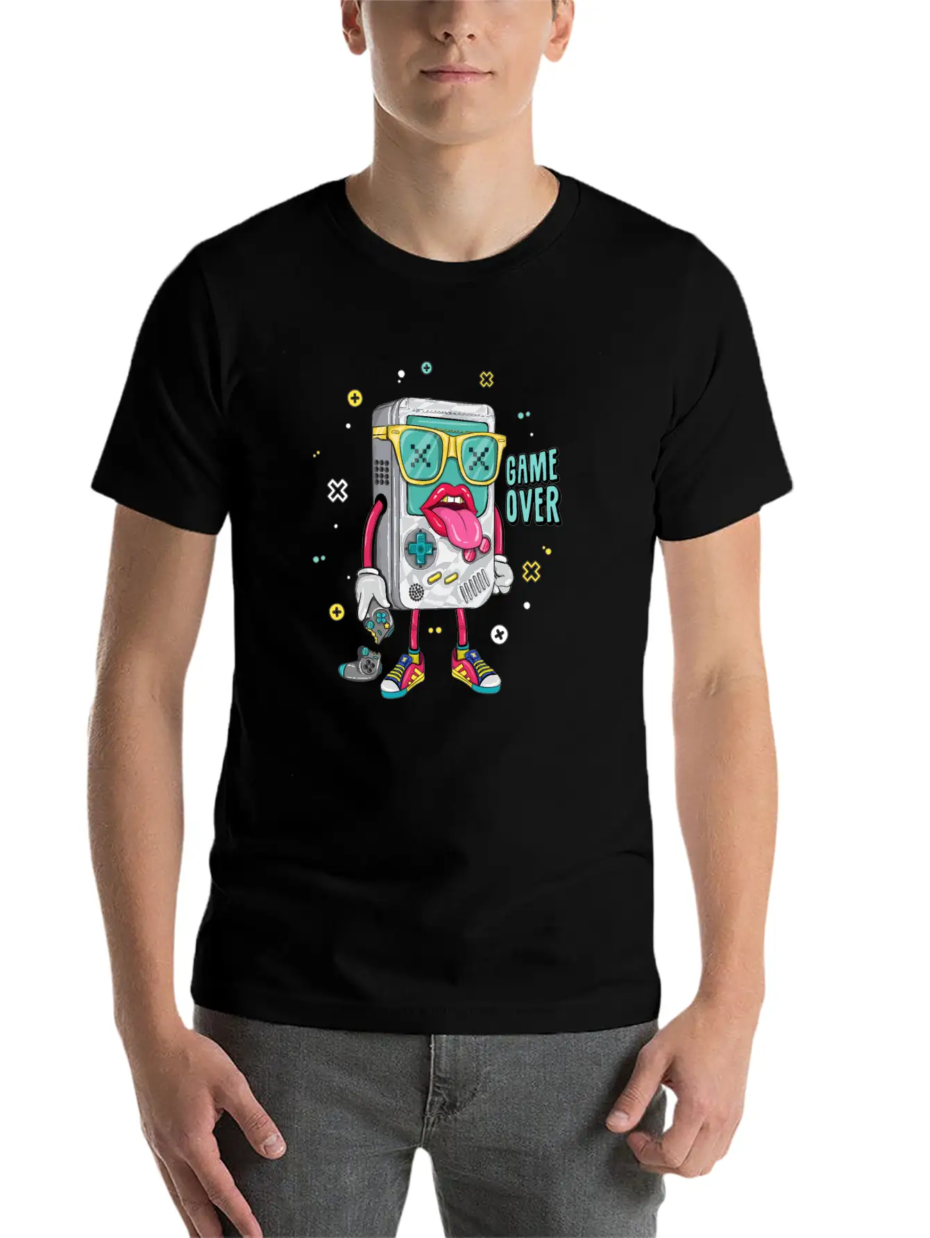 Retro Arcade Emulator Game , Game Over Modern Fit Casual T-Shirt – Clean And Versatile Design