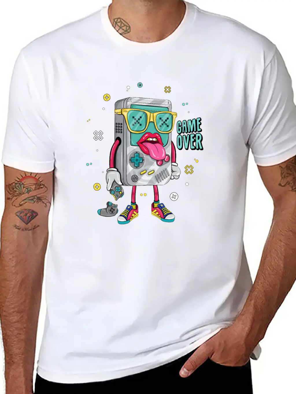 Retro Arcade Emulator Game , Game Over Modern Fit Casual T-Shirt – Clean And Versatile Design