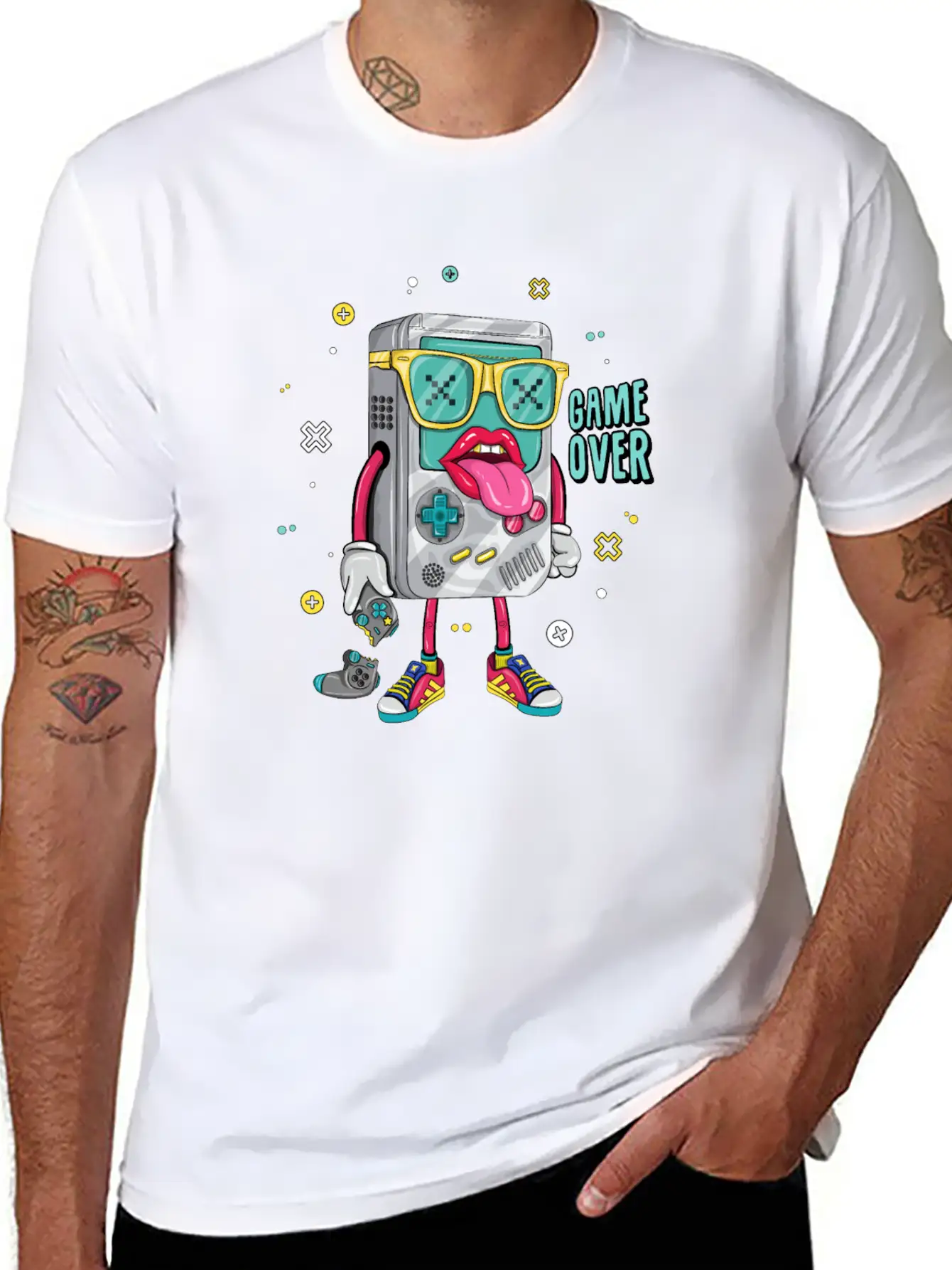 Retro Arcade Emulator Game , Game Over Modern Fit Casual T-Shirt – Clean And Versatile Design