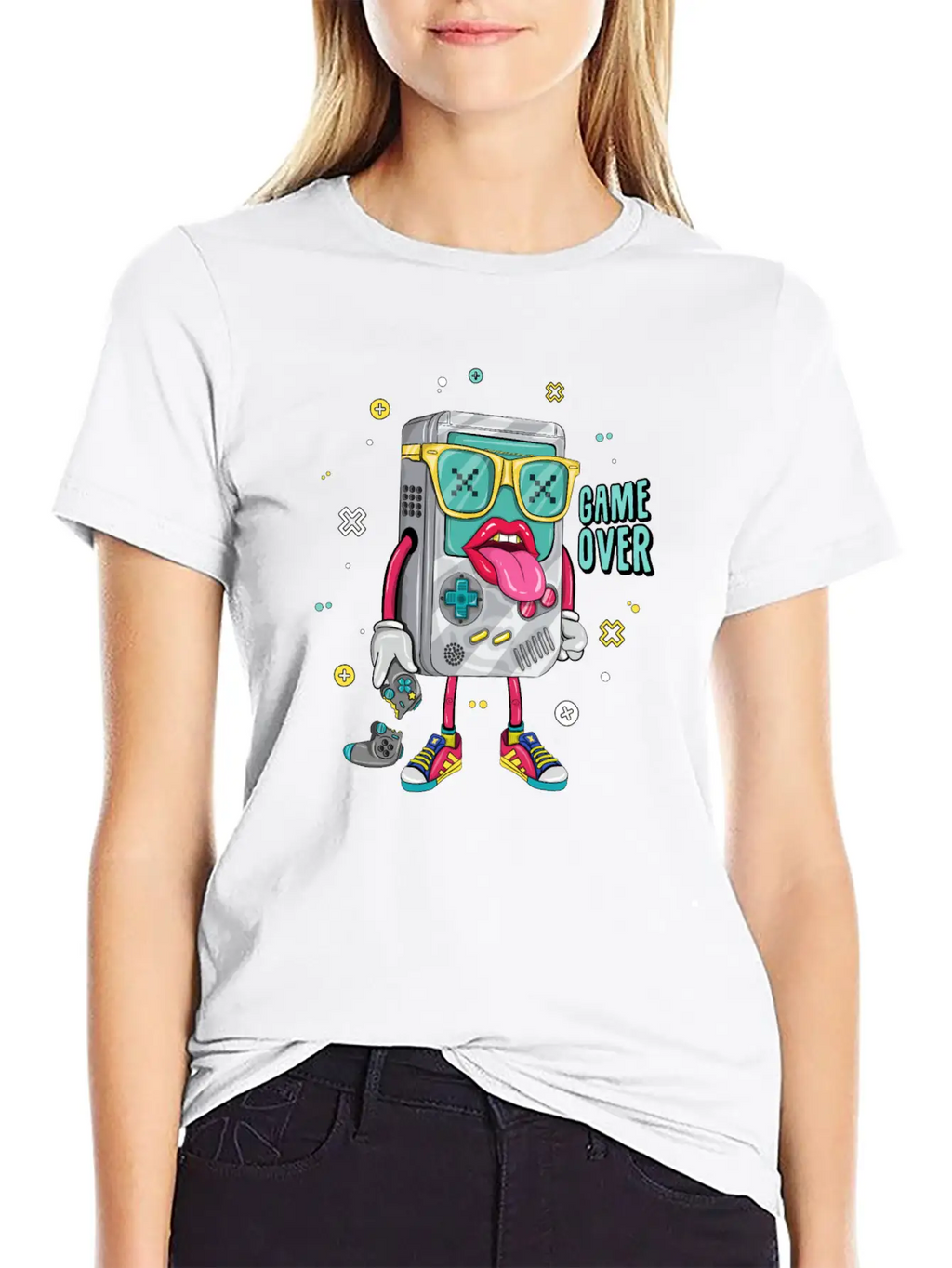 Retro Arcade Emulator Game , Game Over Modern Fit Casual T-Shirt – Clean And Versatile Design