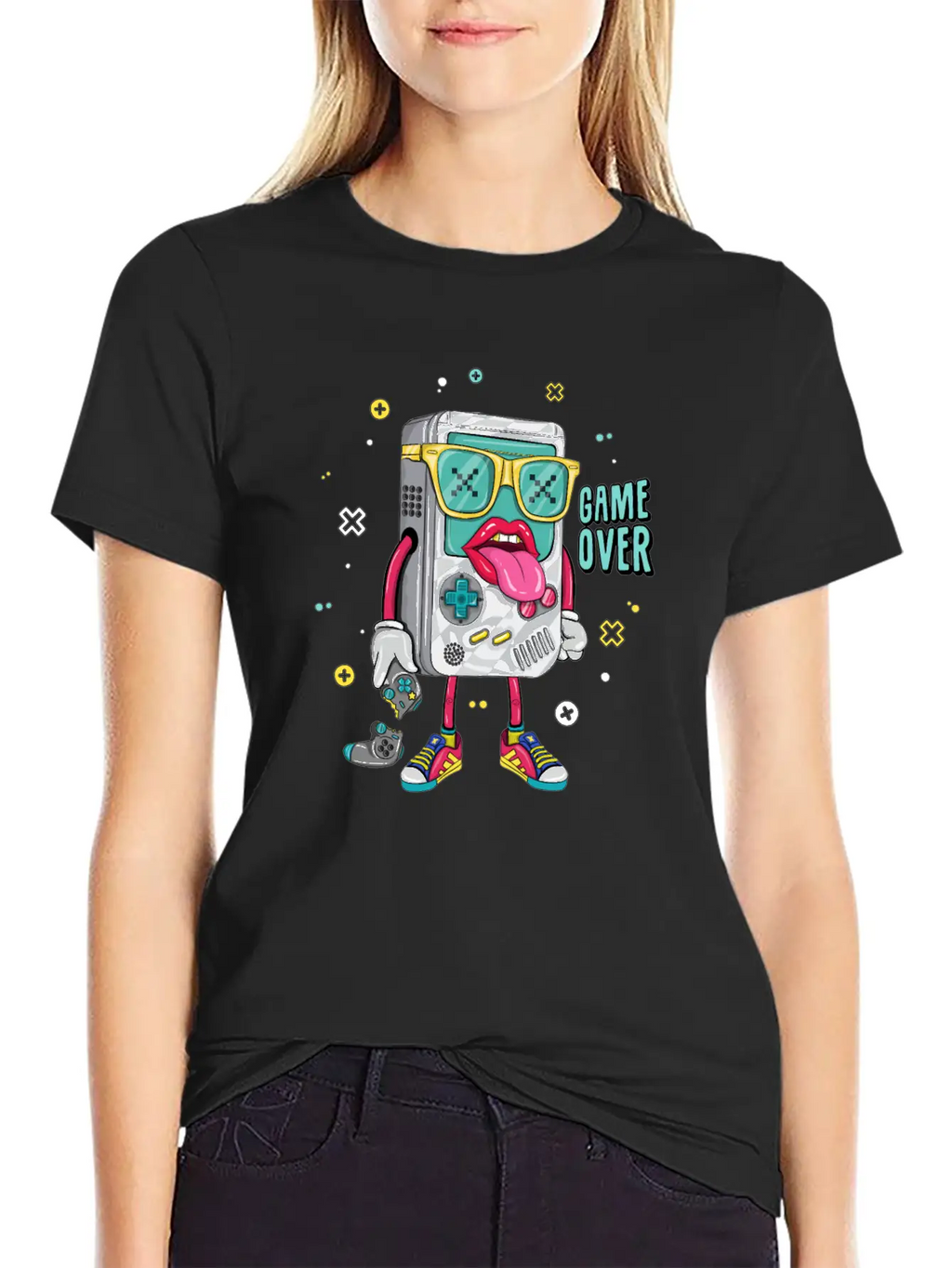 Retro Arcade Emulator Game , Game Over Modern Fit Casual T-Shirt – Clean And Versatile Design