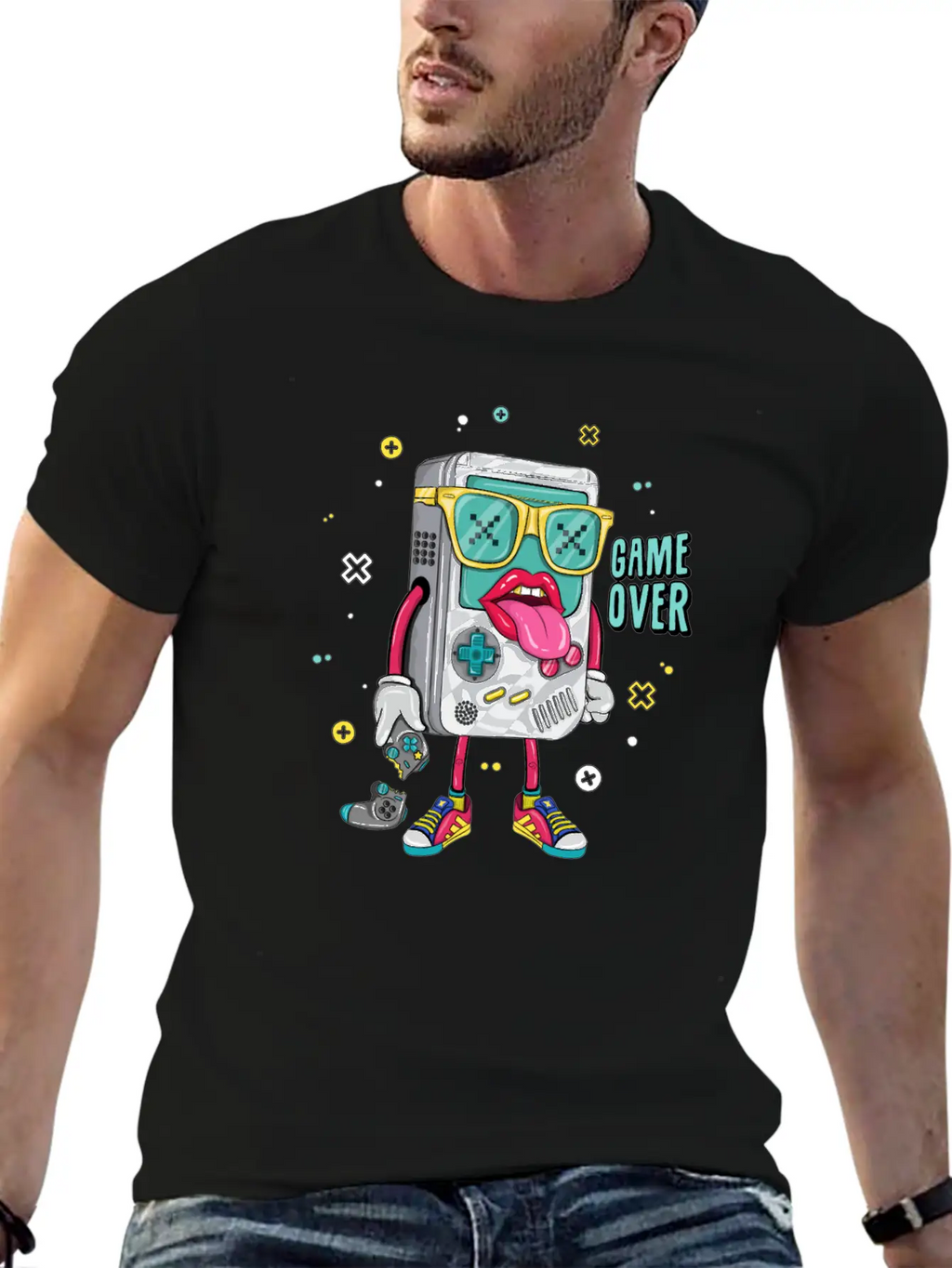 Retro Arcade Emulator Game , Game Over Modern Fit Casual T-Shirt – Clean And Versatile Design