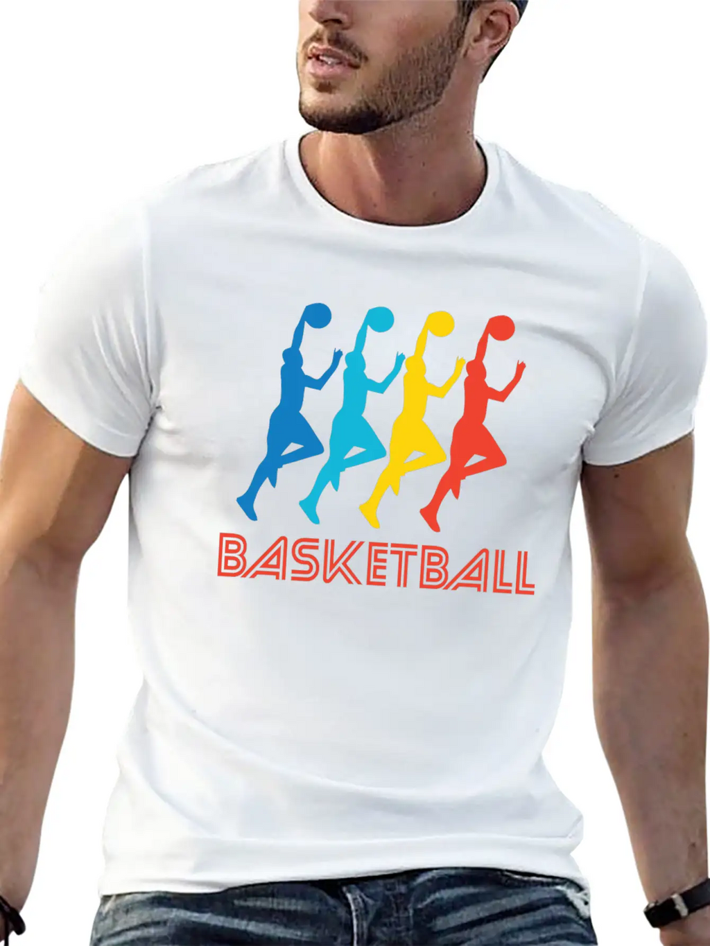 Retro Basketball Pop Art Breathable Soft Cotton T-Shirt – Timeless Casual Look