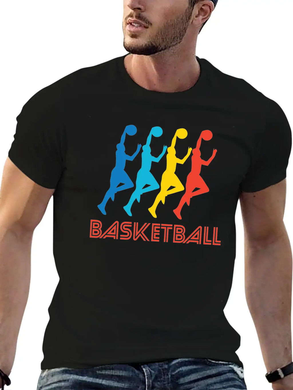 Retro Basketball Pop Art Breathable Soft Cotton T-Shirt – Timeless Casual Look