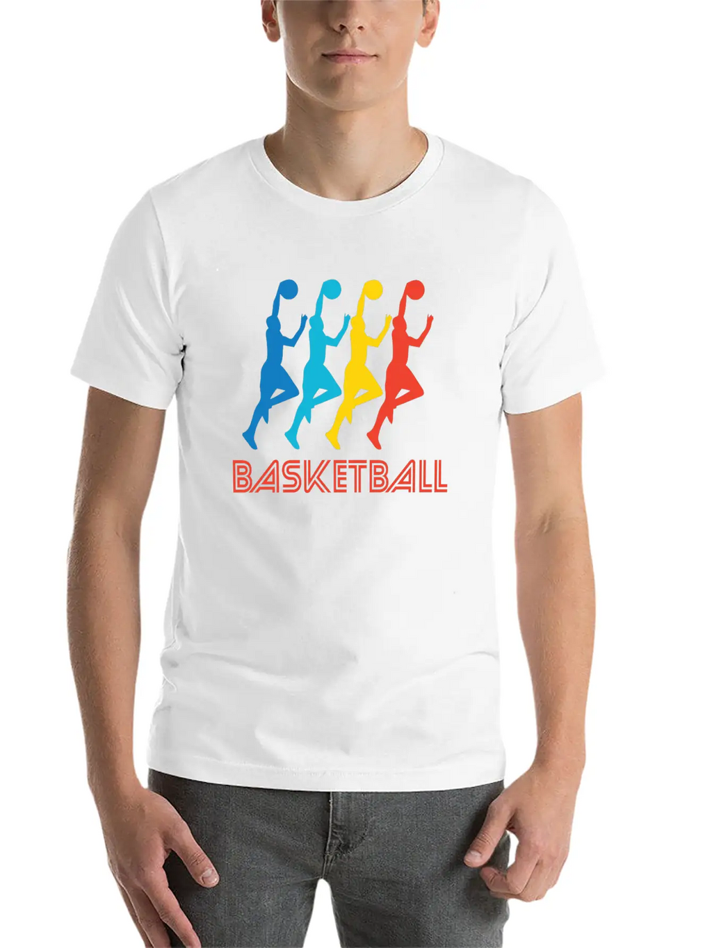 Retro Basketball Pop Art Breathable Soft Cotton T-Shirt – Timeless Casual Look