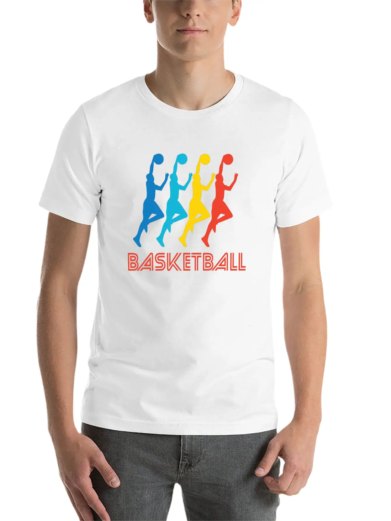 Retro Basketball Pop Art Breathable Soft Cotton T-Shirt – Timeless Casual Look