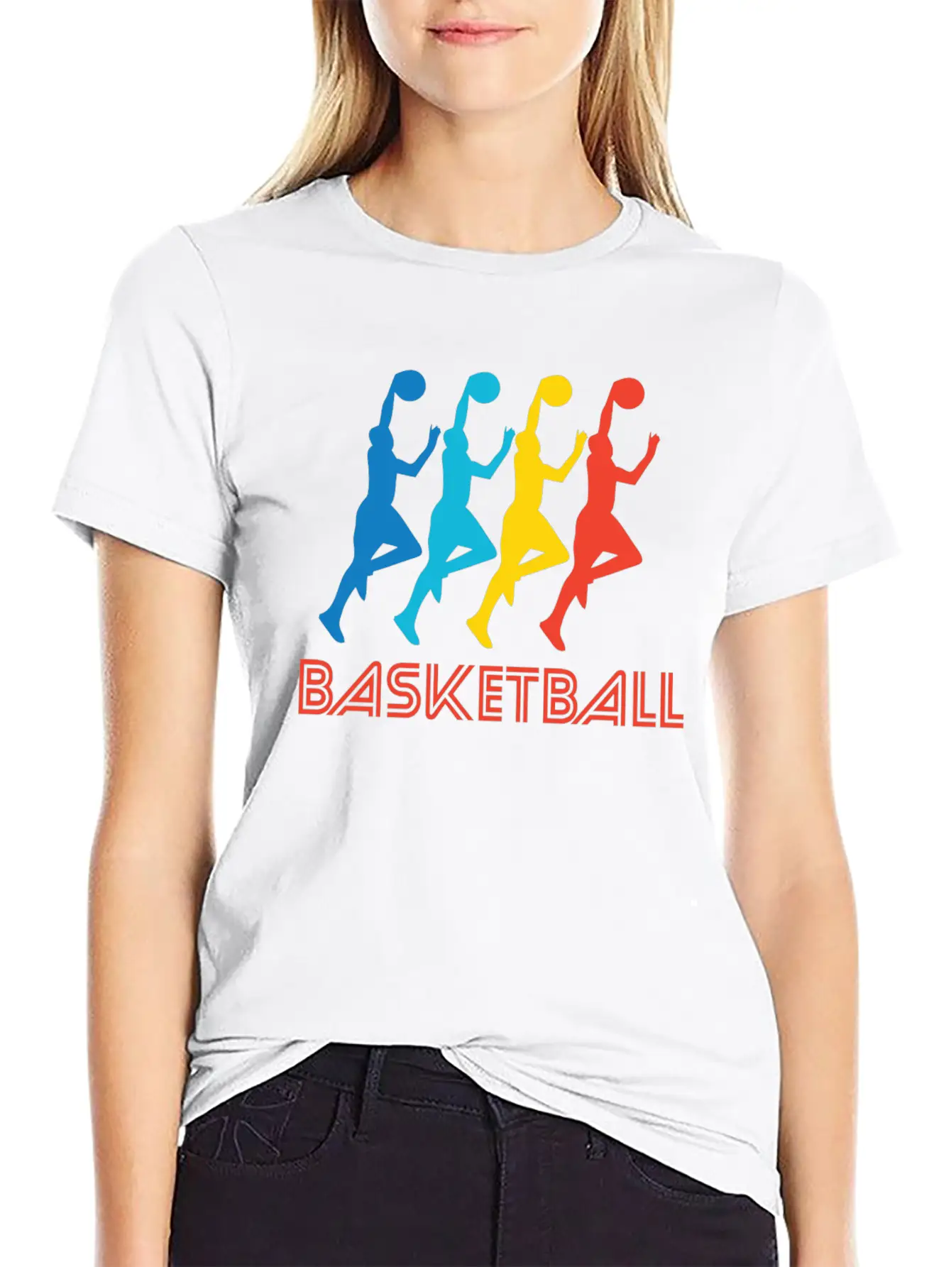 Retro Basketball Pop Art Breathable Soft Cotton T-Shirt – Timeless Casual Look