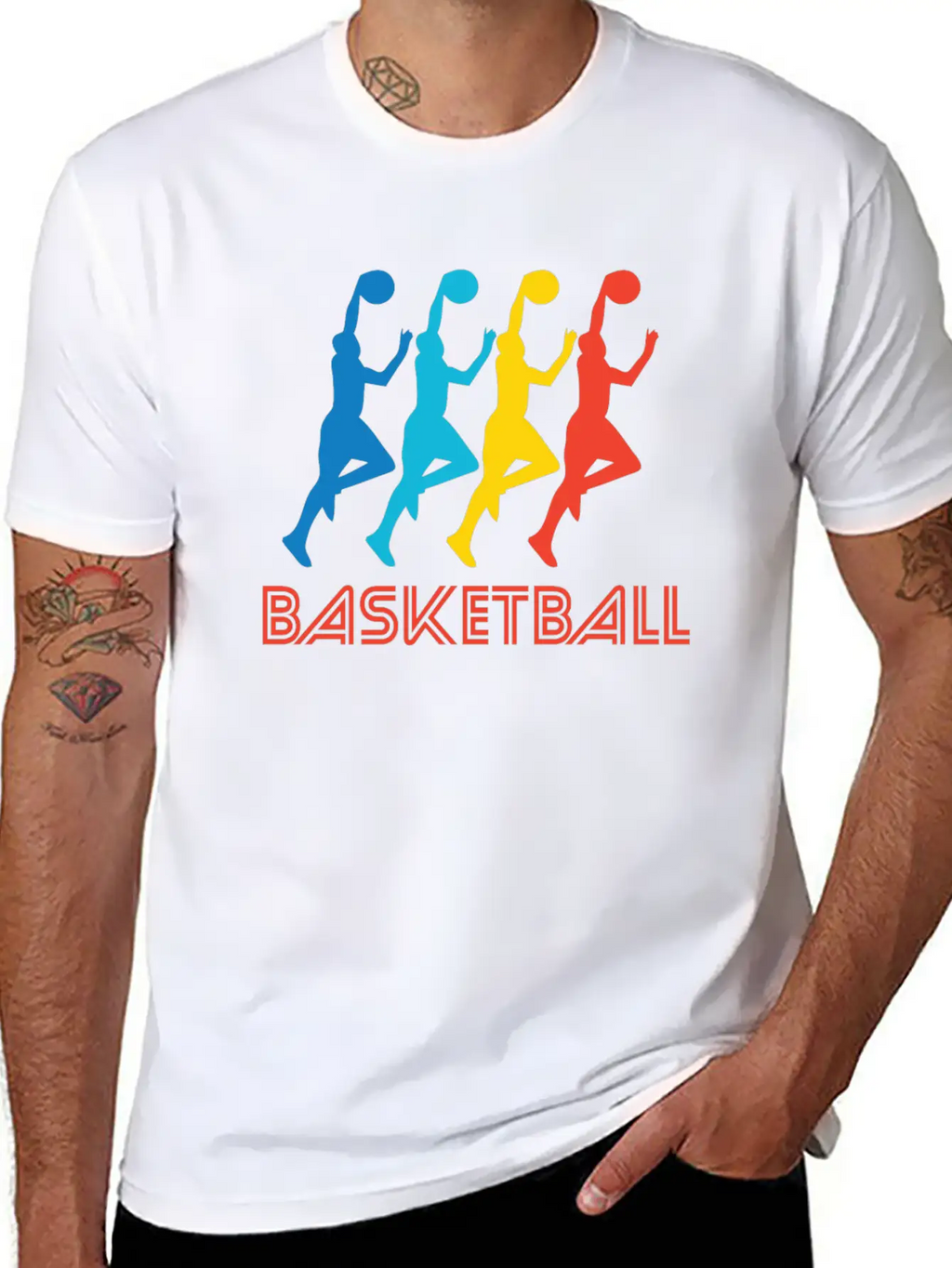 Retro Basketball Pop Art Breathable Soft Cotton T-Shirt – Timeless Casual Look