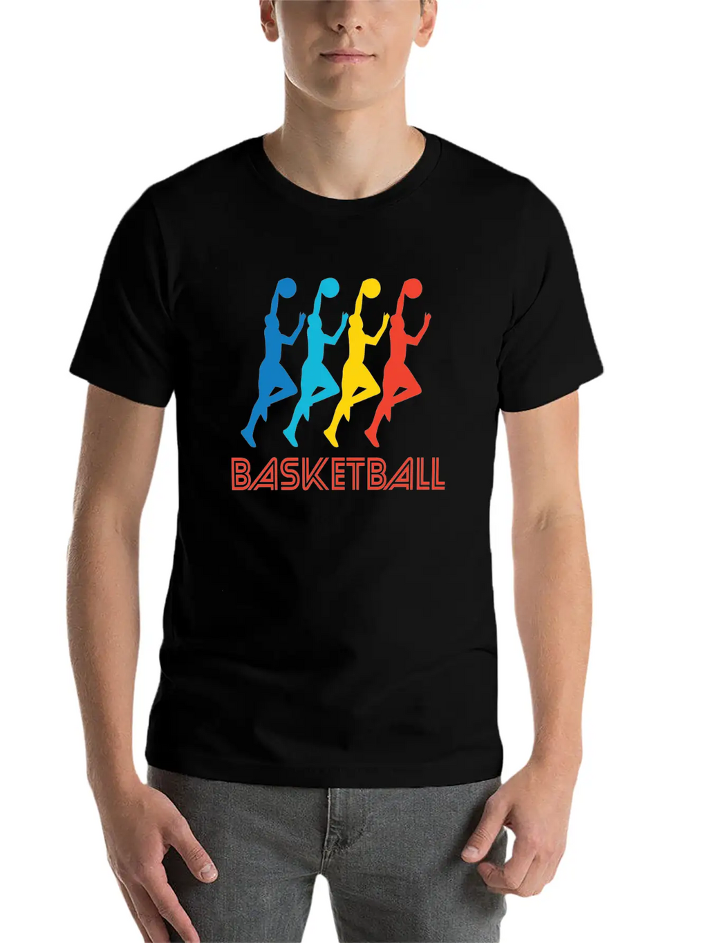 Retro Basketball Pop Art Breathable Soft Cotton T-Shirt – Timeless Casual Look